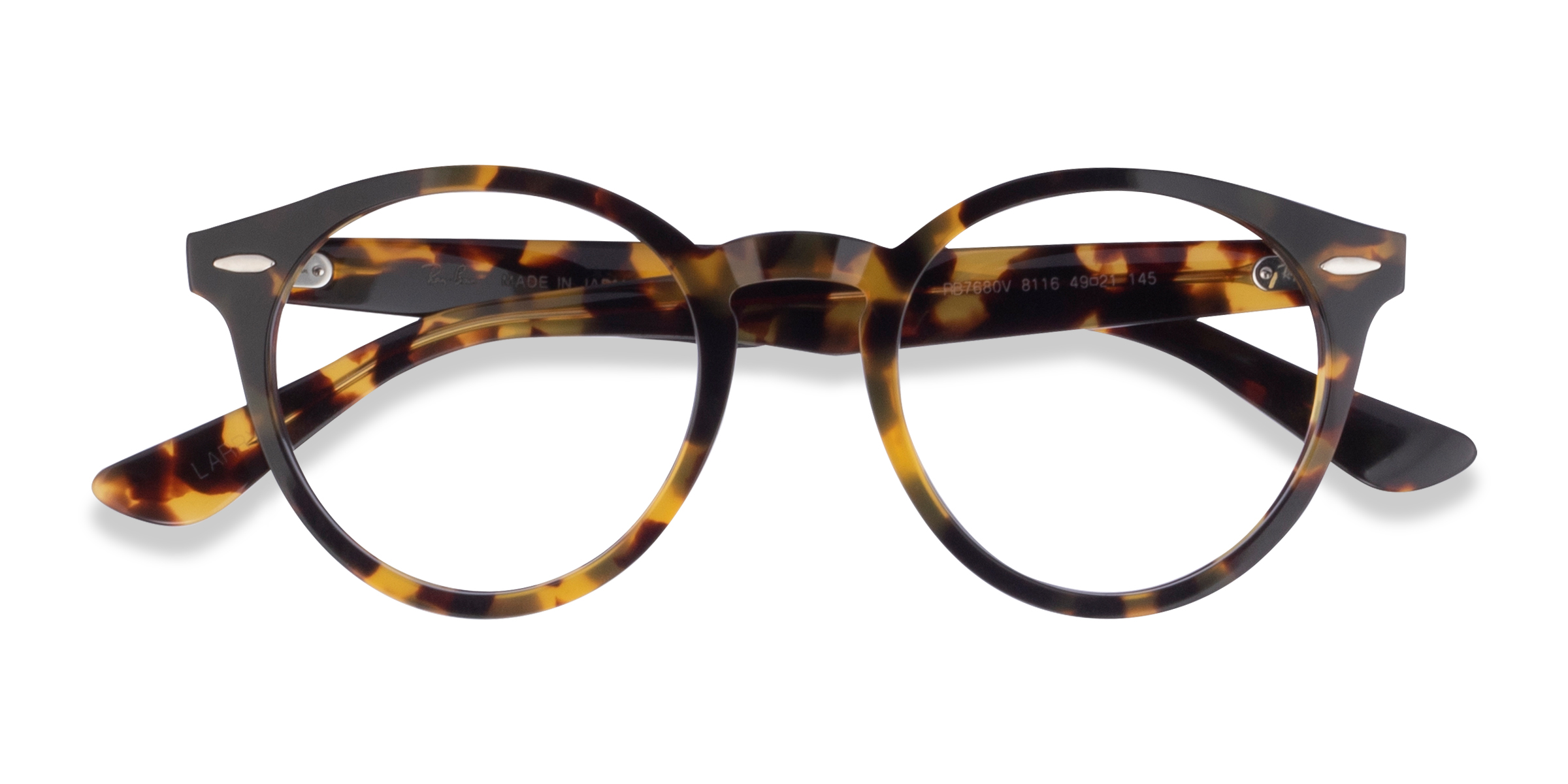 Yellow Tortoise Ray-Ban RB7680V Larry -  Acetate Eyeglasses