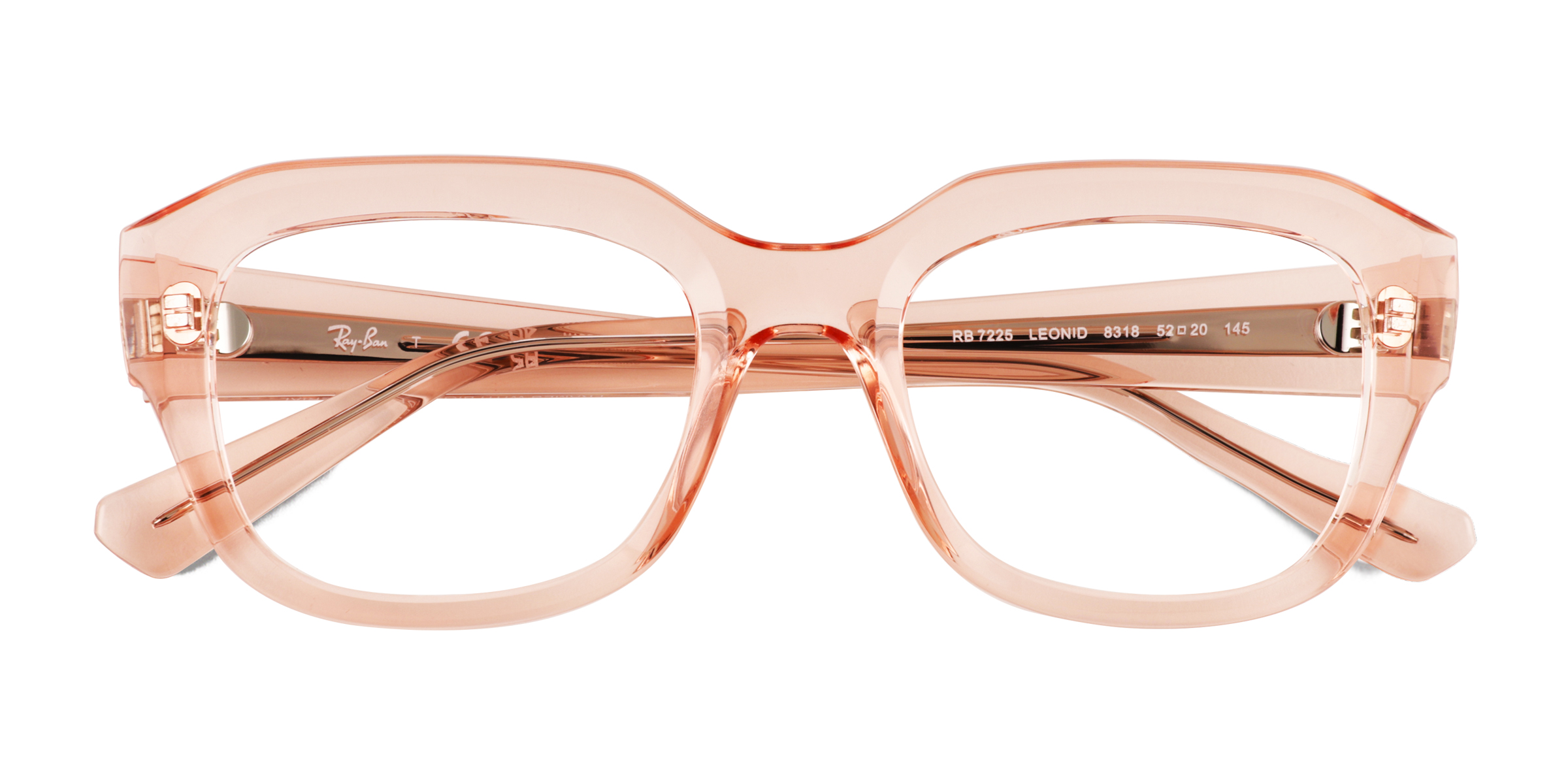 Transparent Pink Ray-Ban RB7225 Leonid -  Plastique Lunettes de vue