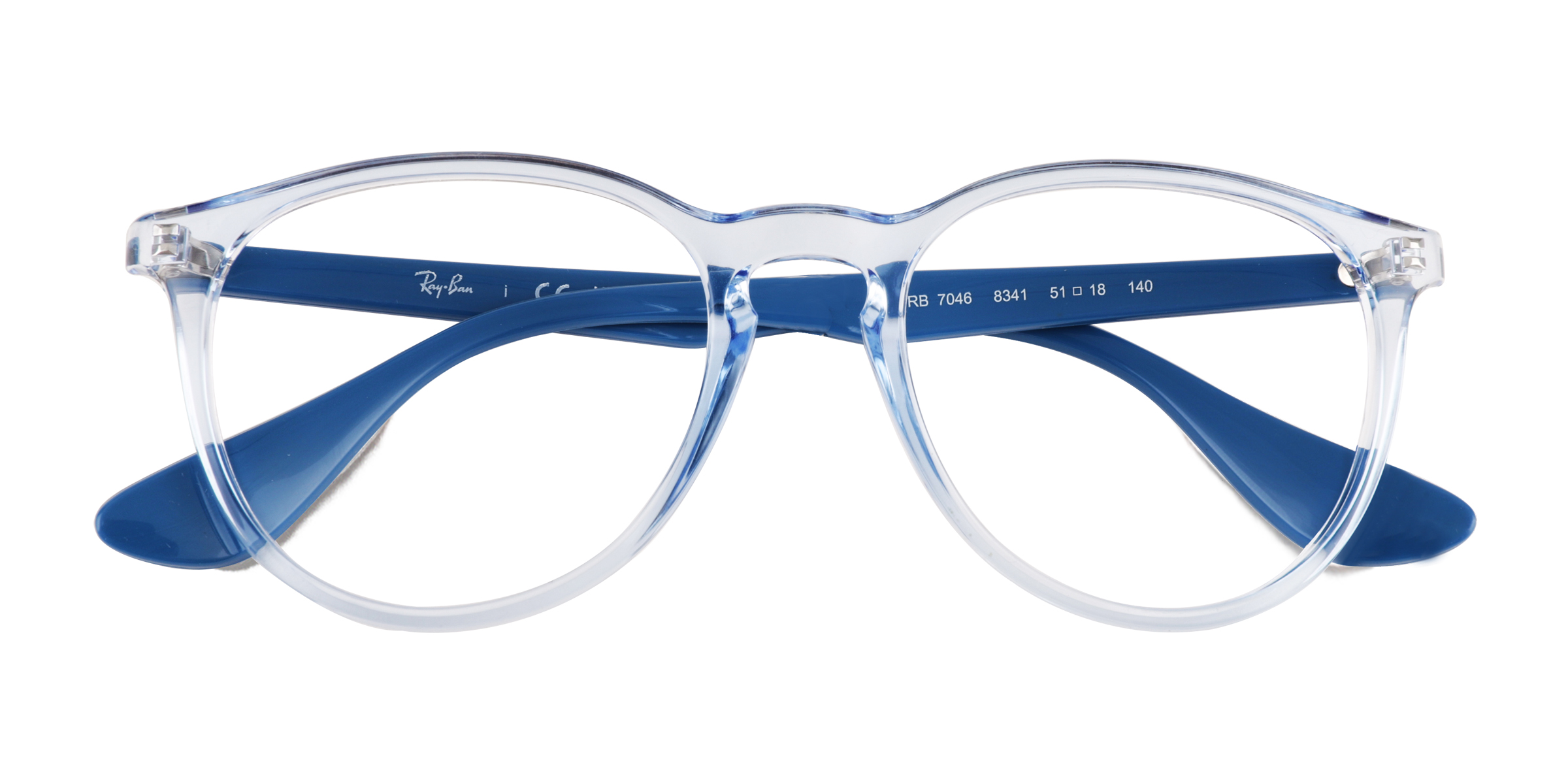 Transparent Light Blue Ray-Ban RB7046 -  Plastic Eyeglasses