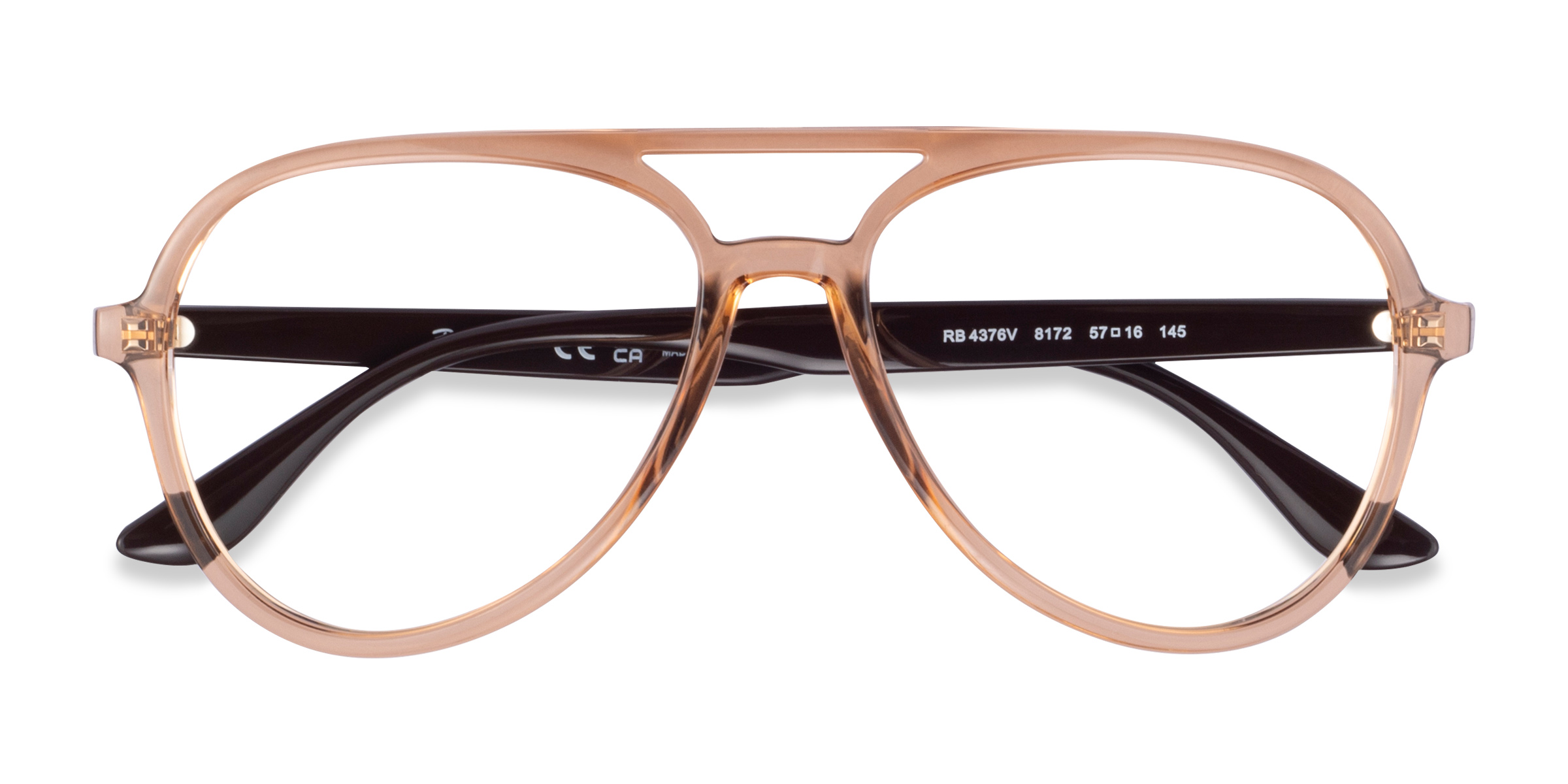 Transparent Brown Ray-Ban RB4376V -  Plastic Eyeglasses