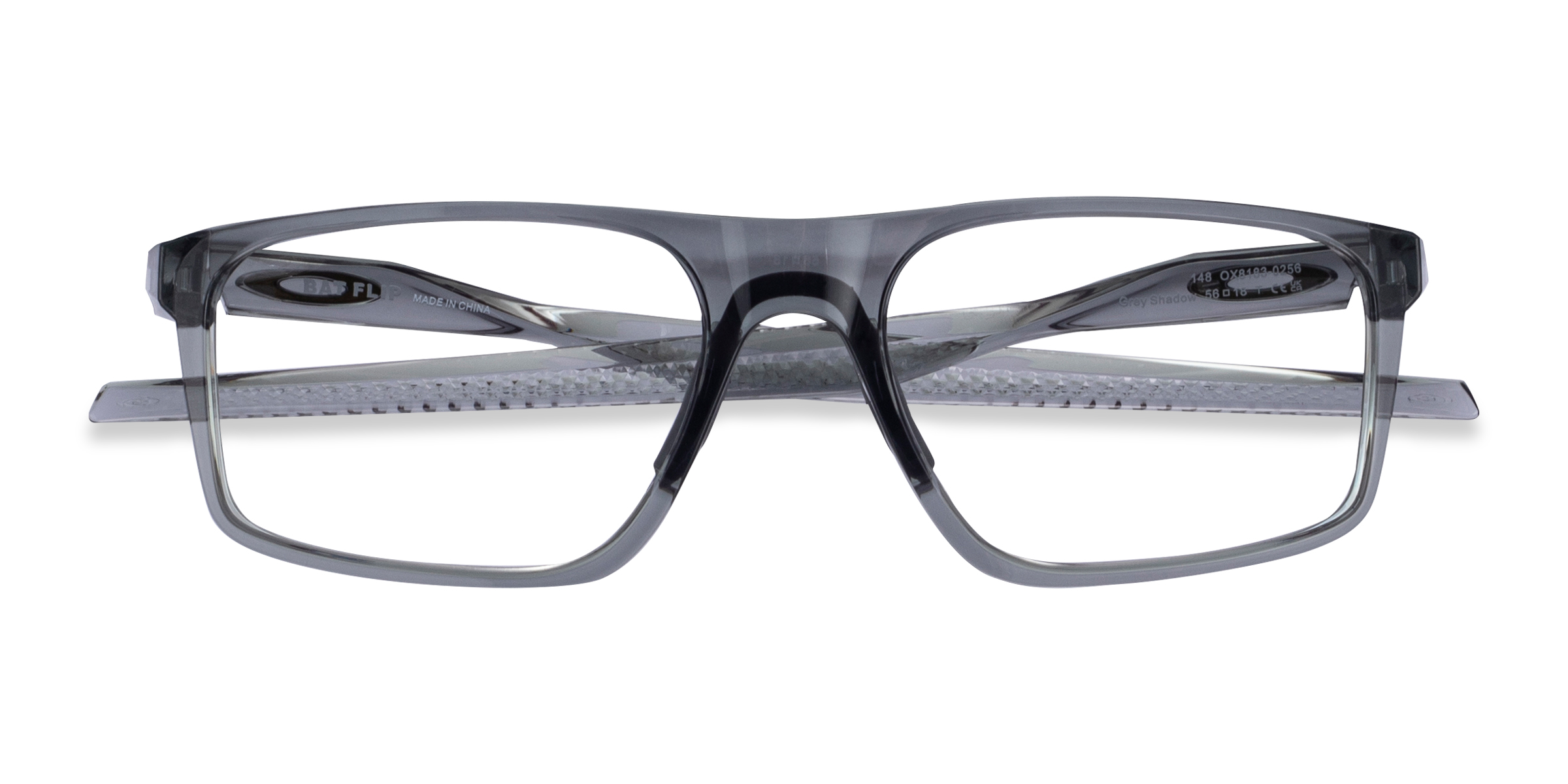 Clear Gray Oakley Bat Flip -  Plastique Lunettes de vue