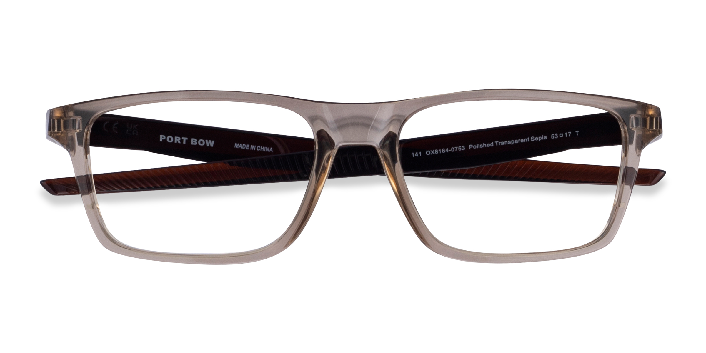 Brun Oakley Port Bow -  Plastique Lunettes de vue