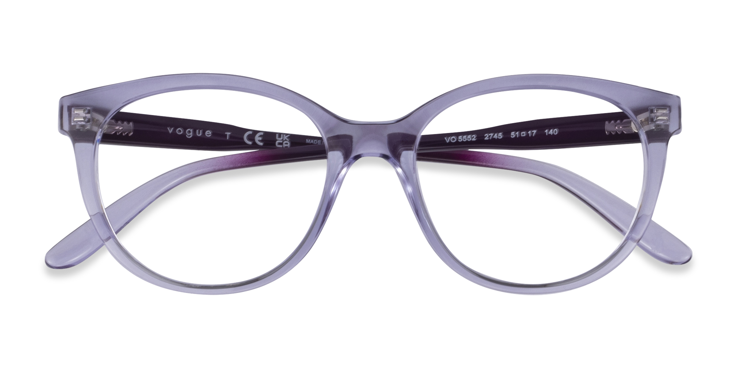 Clear Purple Vogue Eyewear VO5552 - Plastique Lunettes de vue