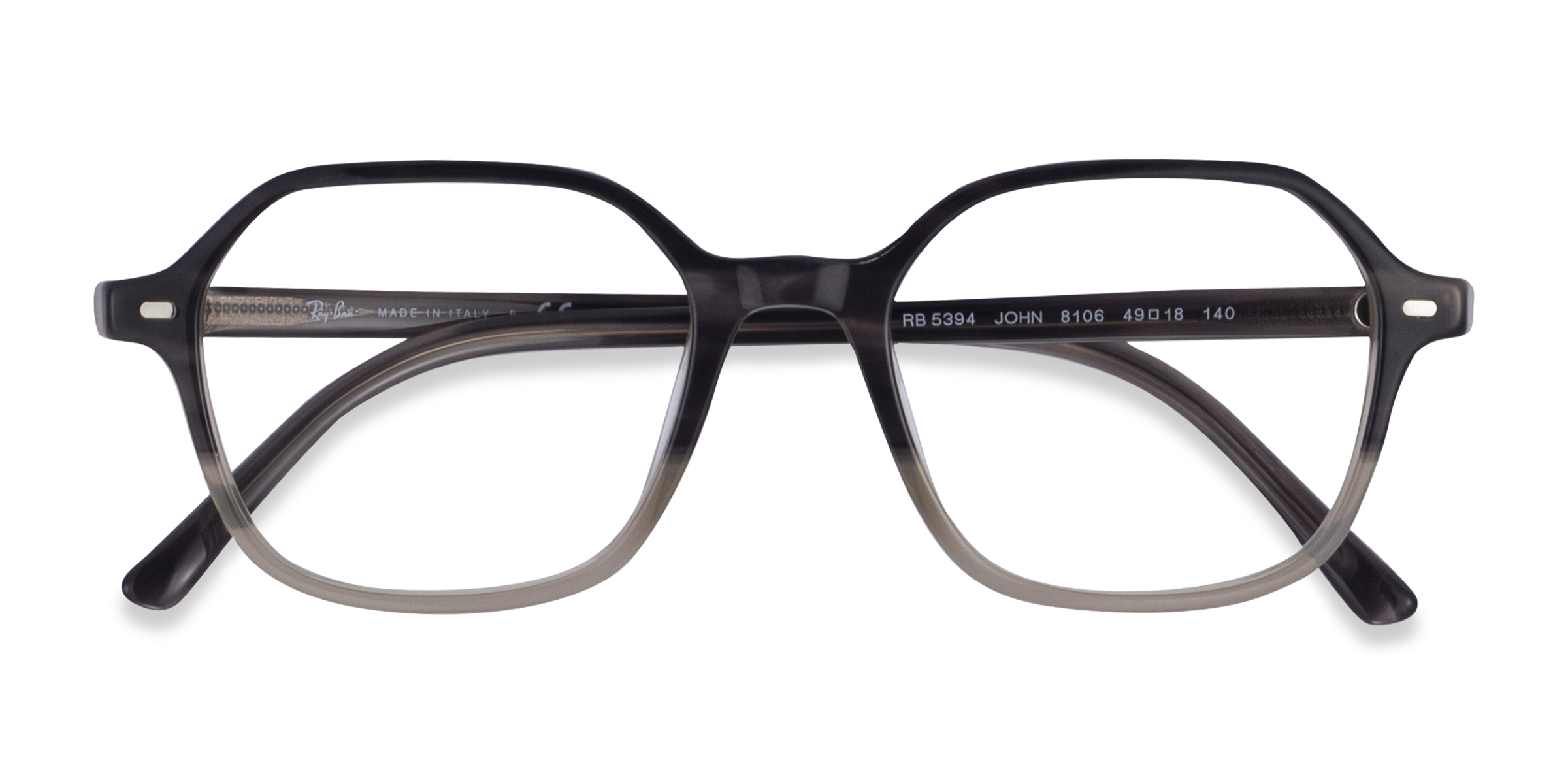 Striped Gray Tortoise Ray-Ban RB5394 John -  Acétate Lunettes de vue