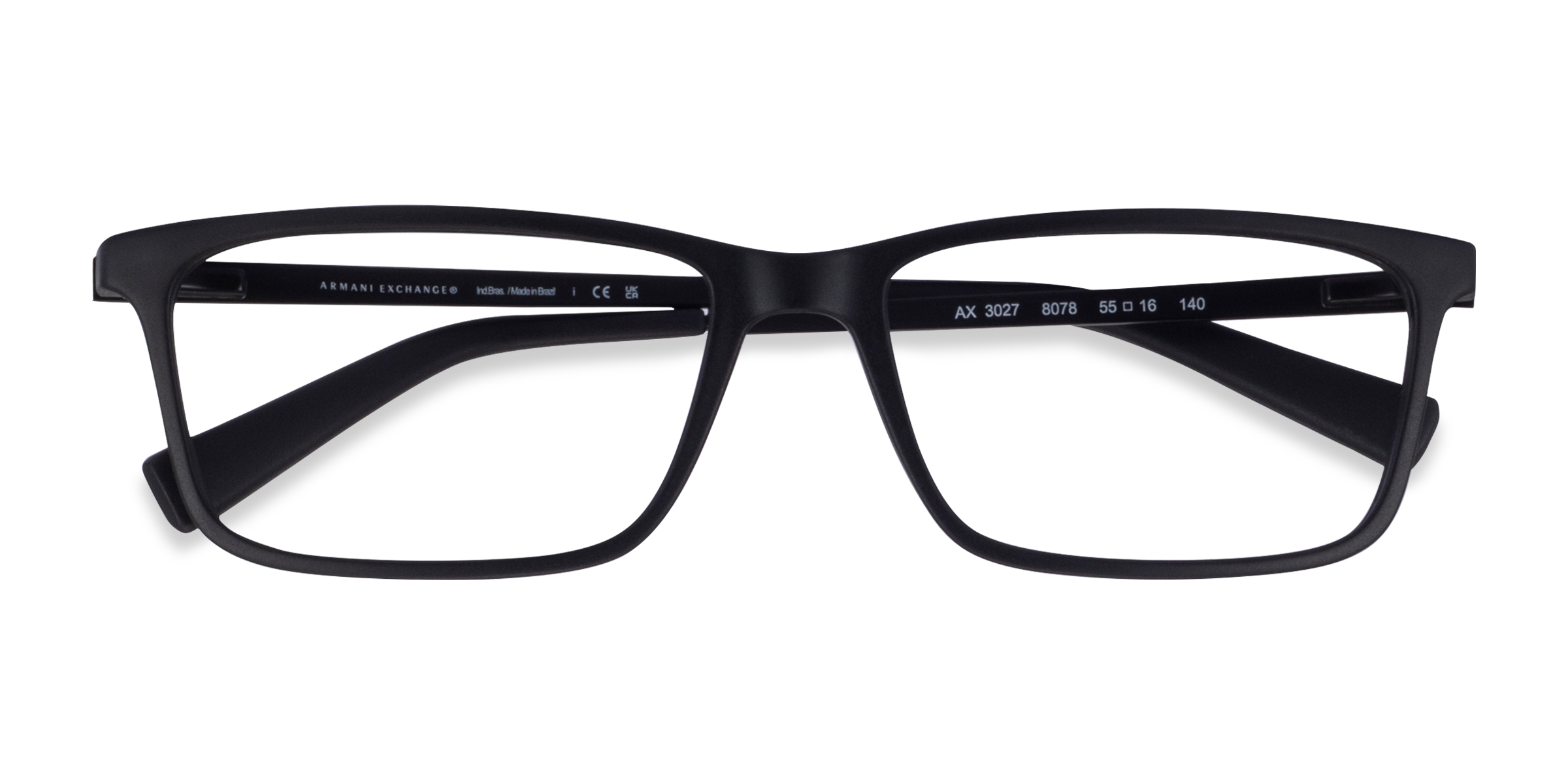 Matte Black Armani Exchange AX3027 -  Plastique Lunettes de vue