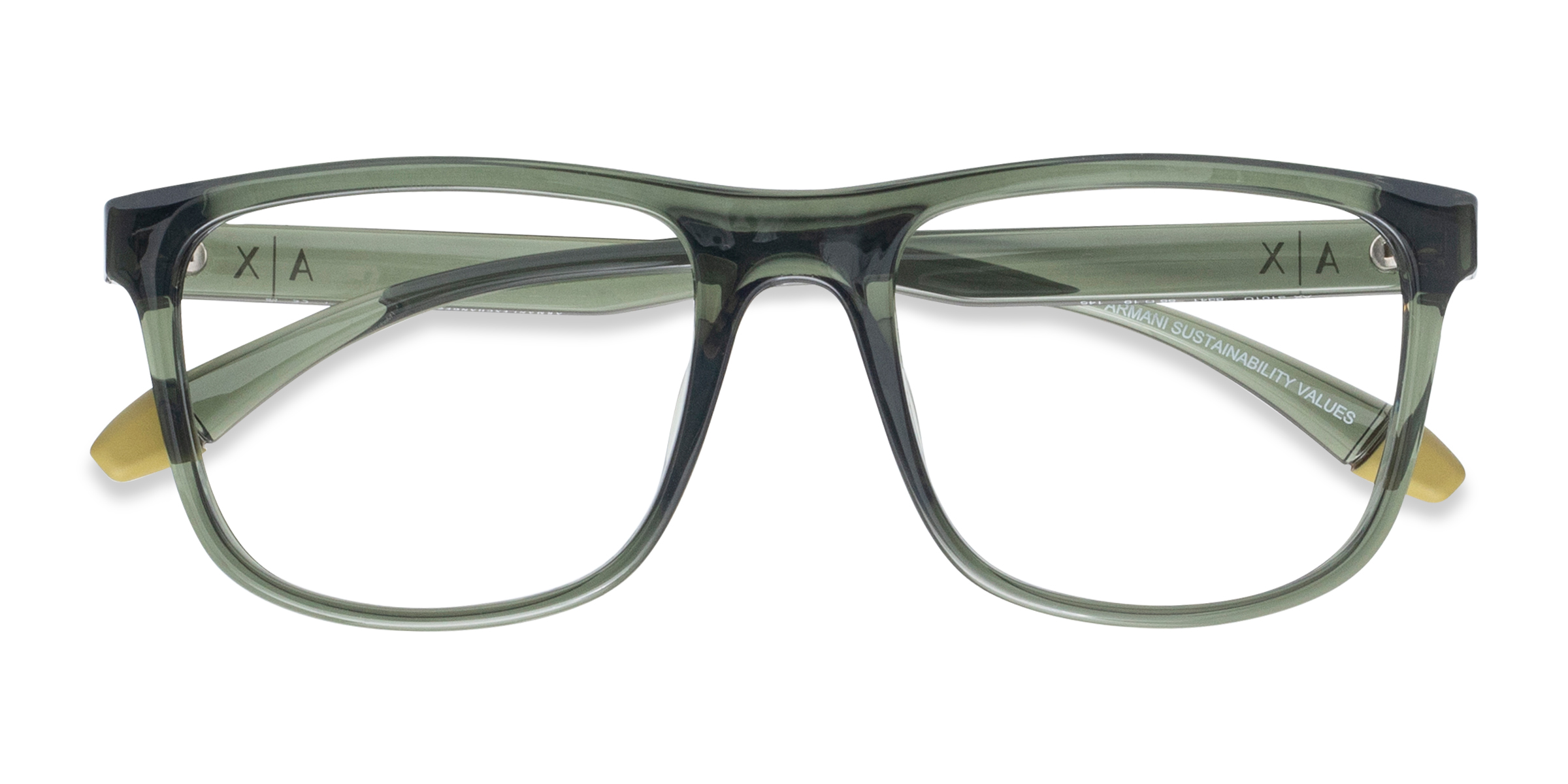 Transparent Green Armani Exchange AX3101U -  Plastique Lunettes de vue