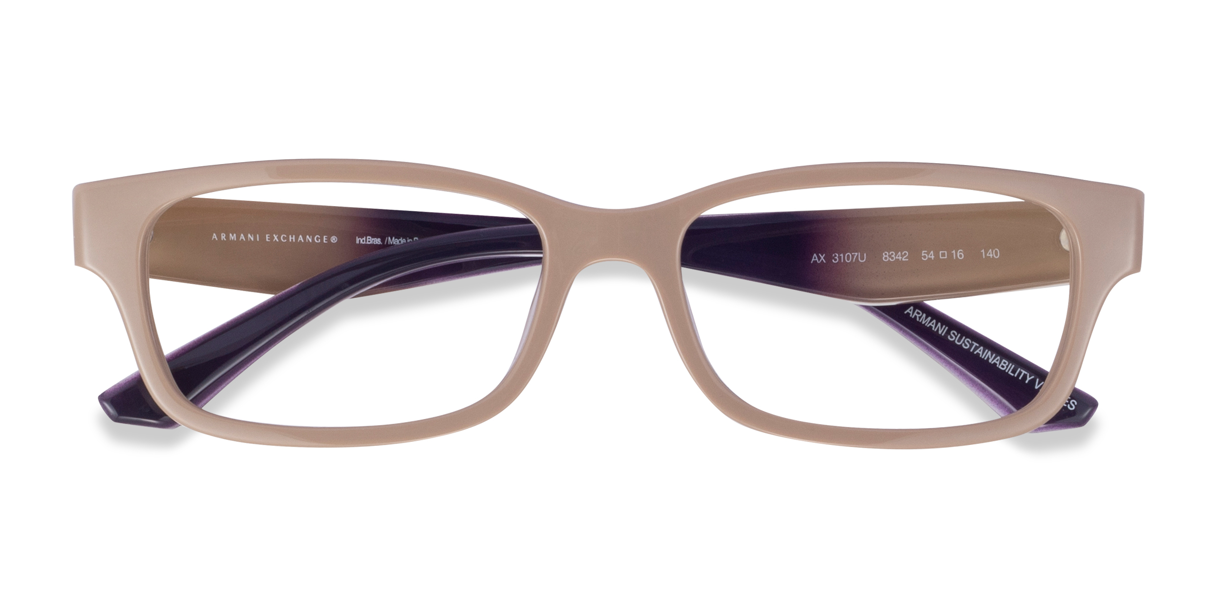 Matte Brown Armani Exchange AX3107U -  Eco-friendly Eyeglasses