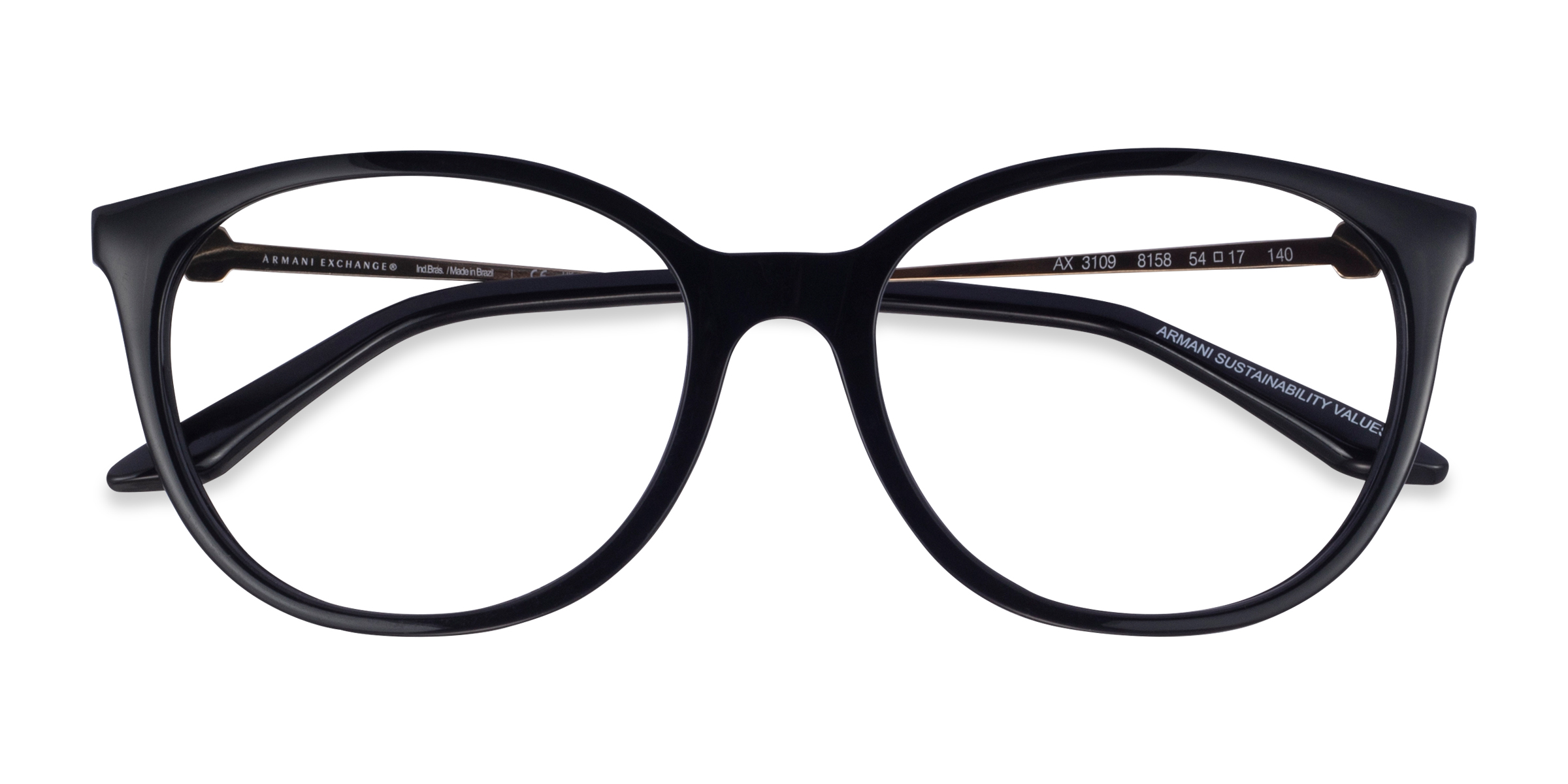 Shiny Black Armani Exchange AX3109 -  Plastique Lunettes de vue