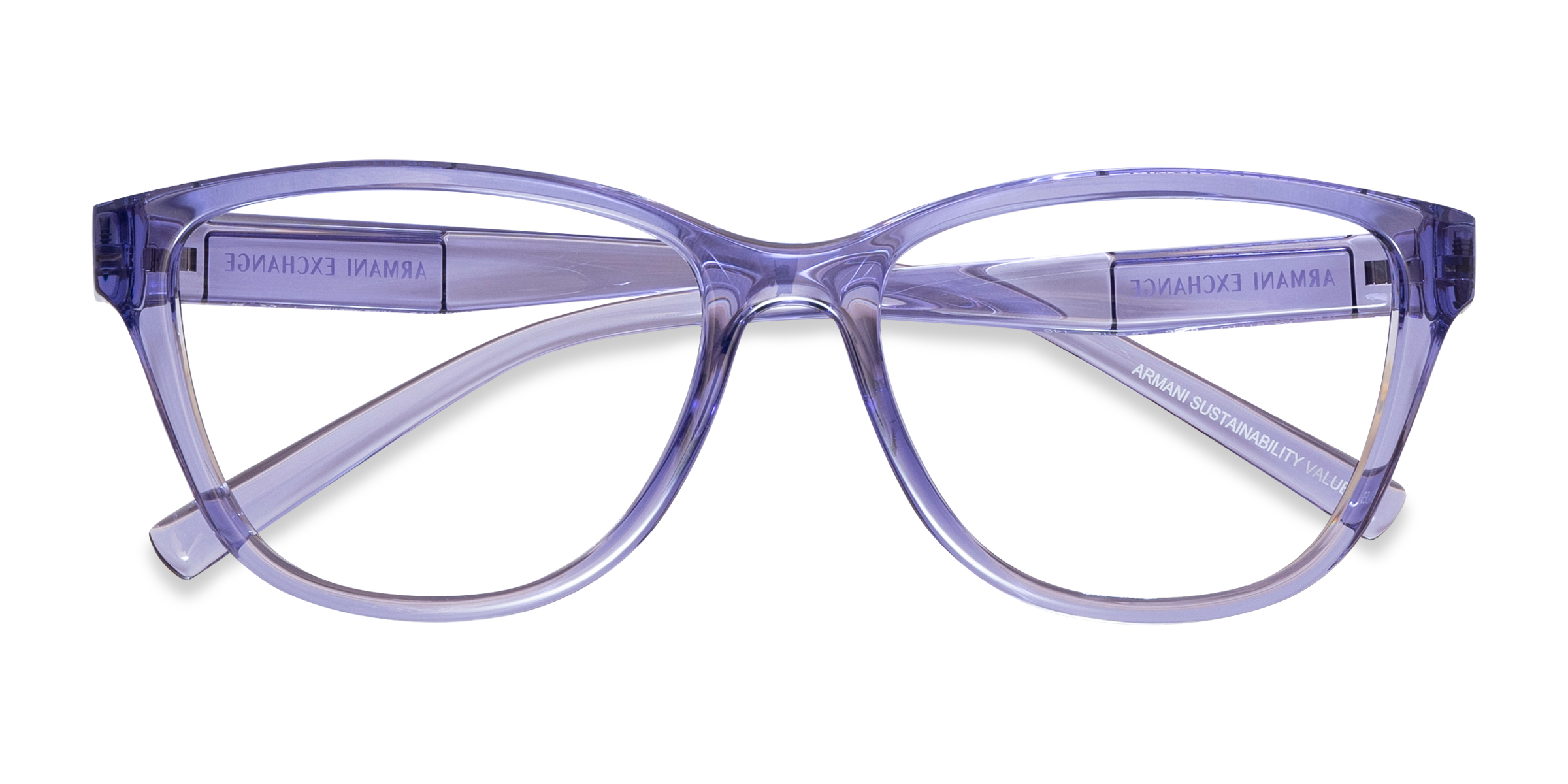Shiny Transparent Purple Armani Exchange AX3111U -  Plastique Lunettes de vue