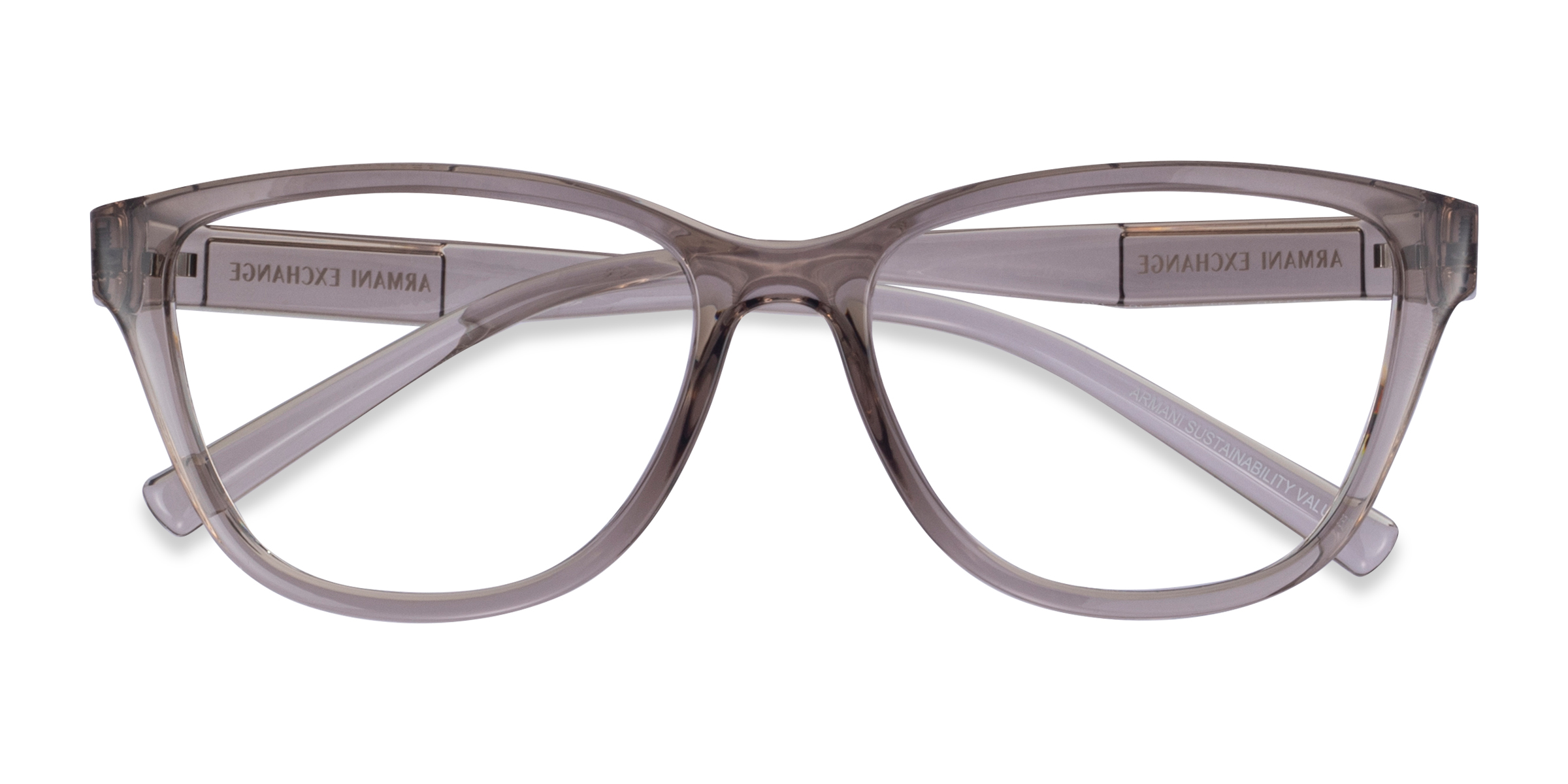Shiny Transparent Brown Armani Exchange AX3111U -  Plastique Lunettes de vue