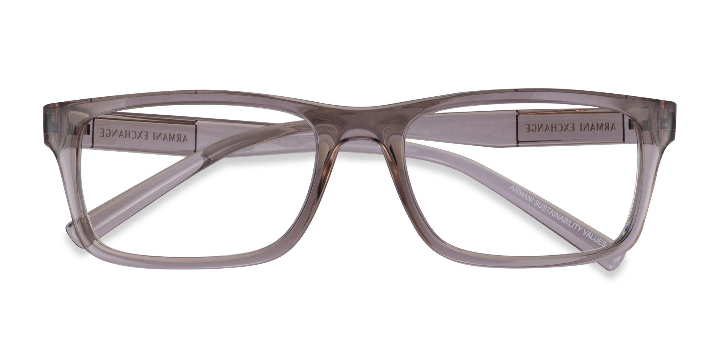 Shiny Transparent Brown Armani Exchange AX3115 -  Eco-friendly Lunettes de vue