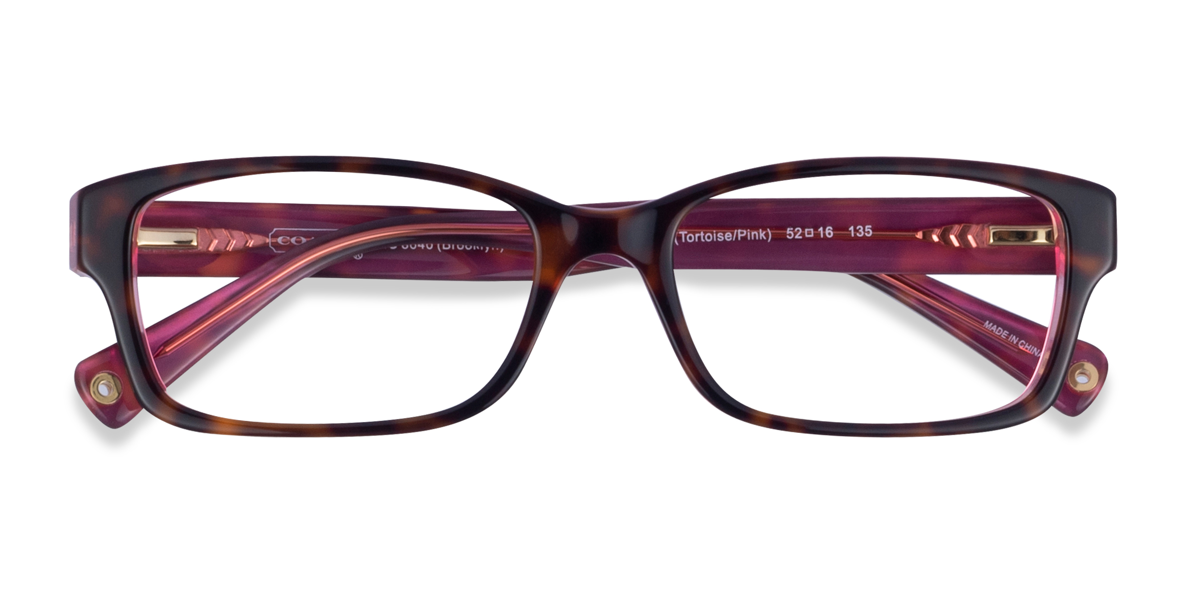 Pink Tortoise Coach HC6040 Brooklyn -  Acetate Eyeglasses