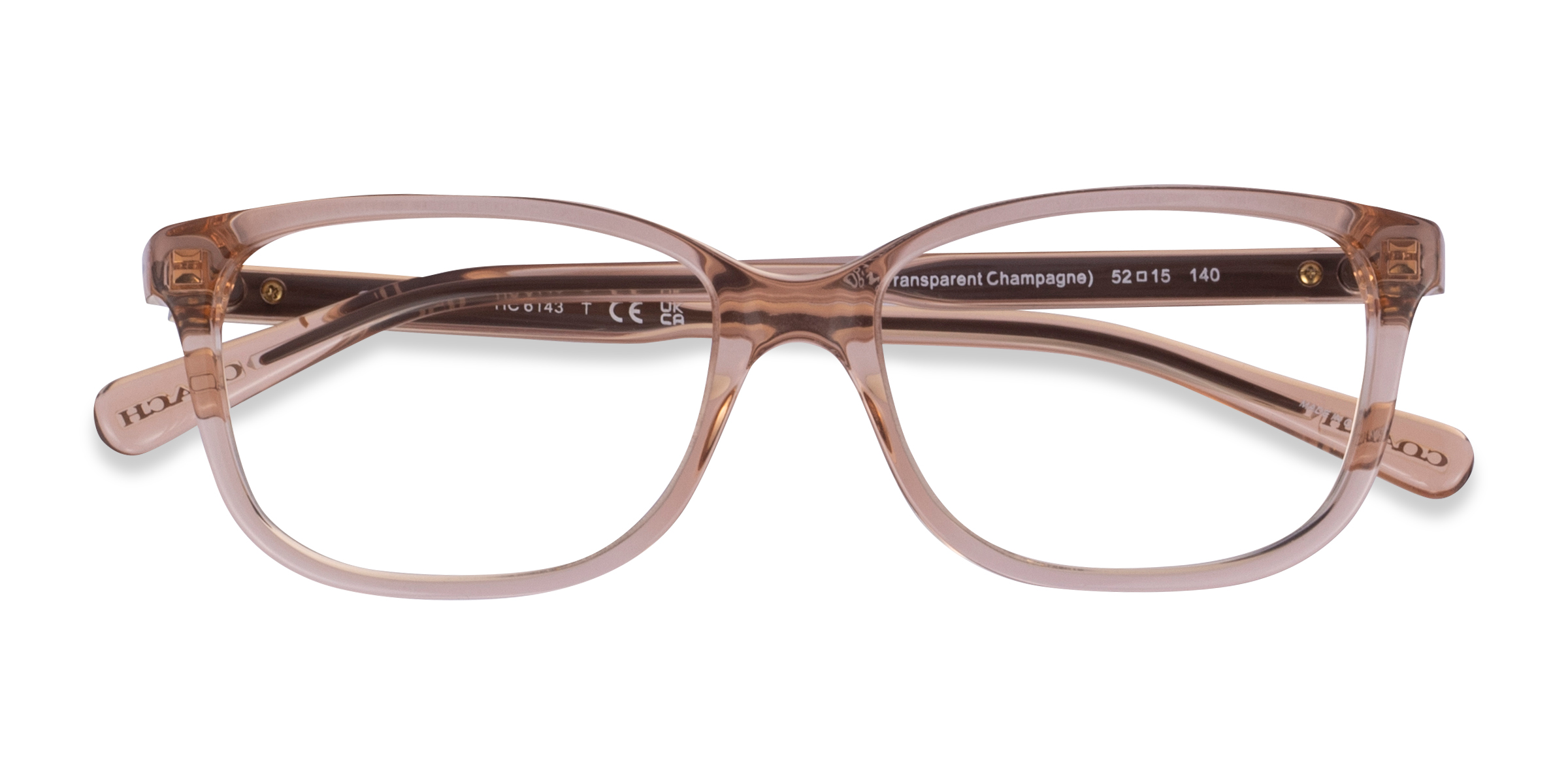 Transparent Champagne Coach HC6143 -  Acetate Eyeglasses
