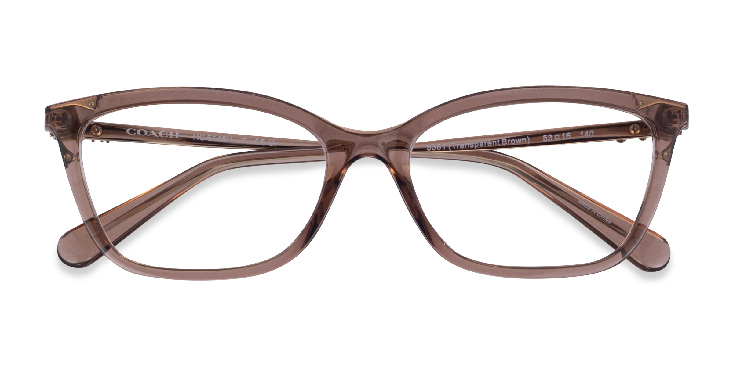 Transparent Brown Coach HC6146U -  Plastic Eyeglasses
