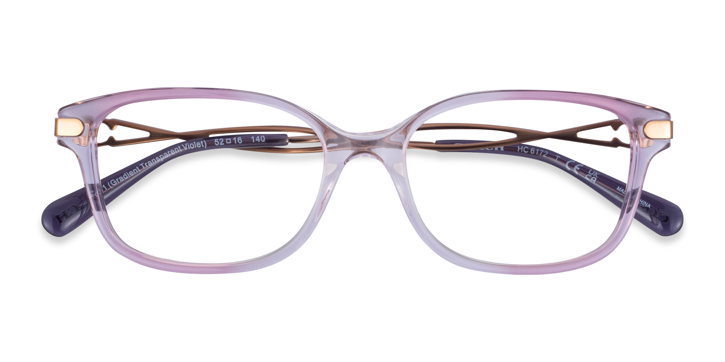 Gradient Transparent Purple Coach HC6172 -  Acetate Eyeglasses