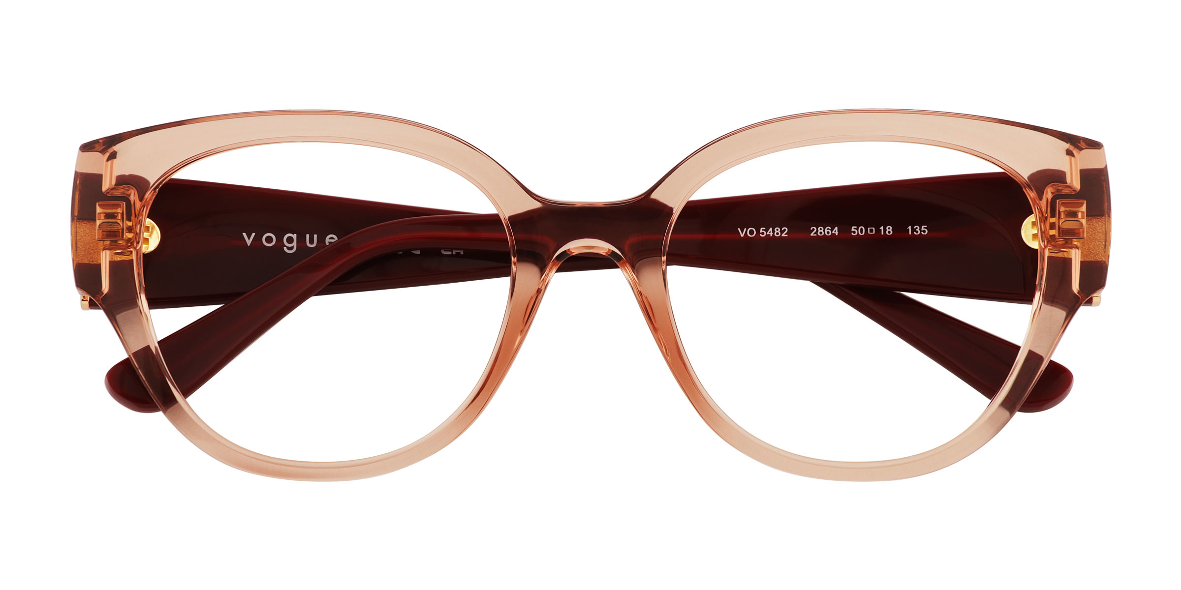 Transparent Coral Vogue Eyewear VO5482 - Plastique Lunettes de vue