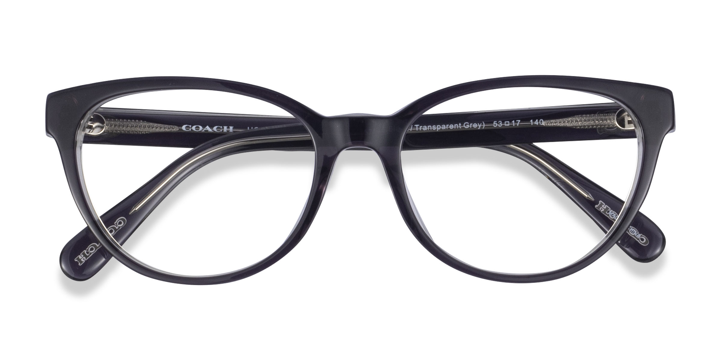Transparent Gray Coach HC6210U -  Acetate Eyeglasses