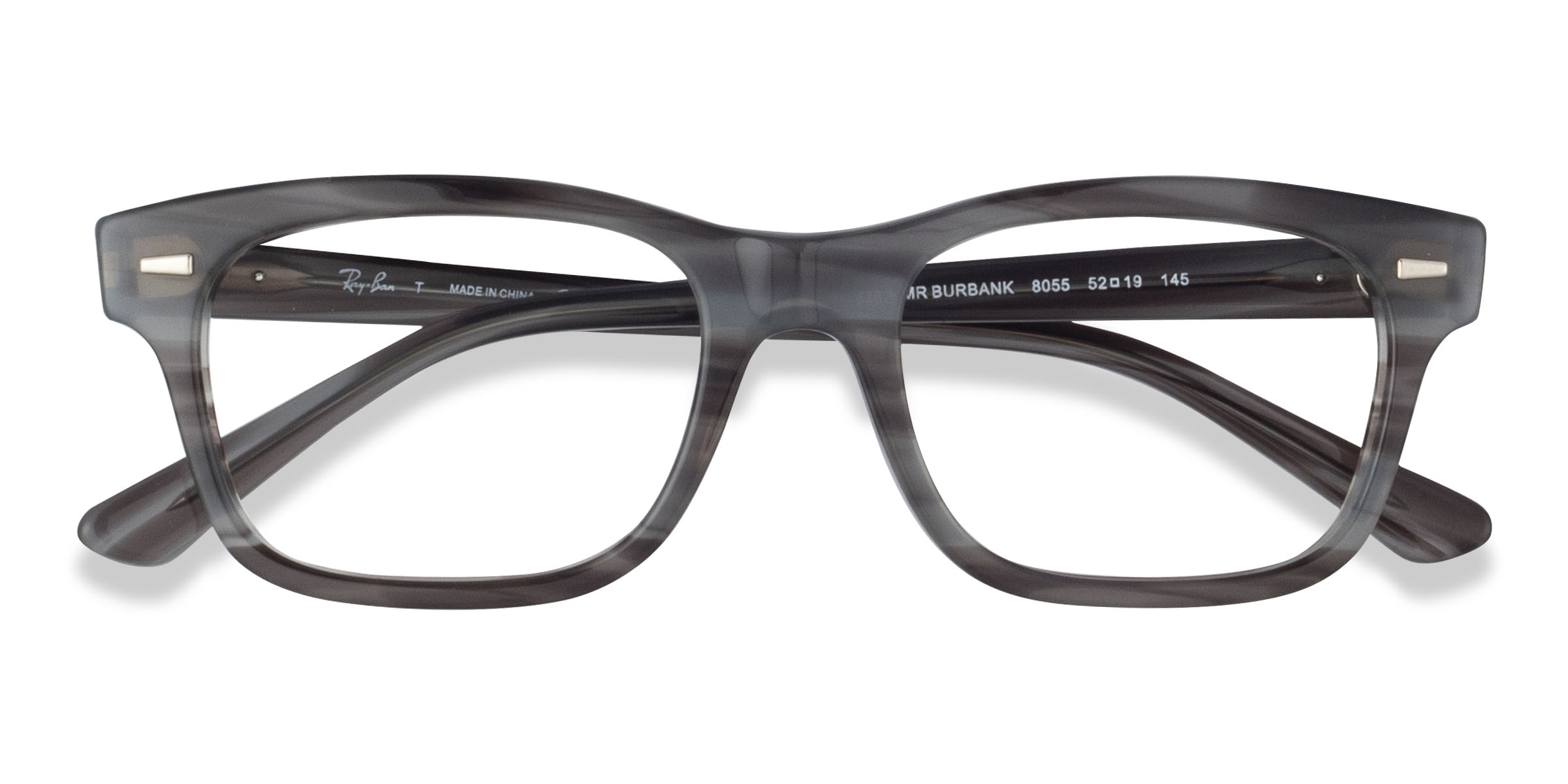 Striped Gray Ray-Ban RB5383 -  Acetate Eyeglasses