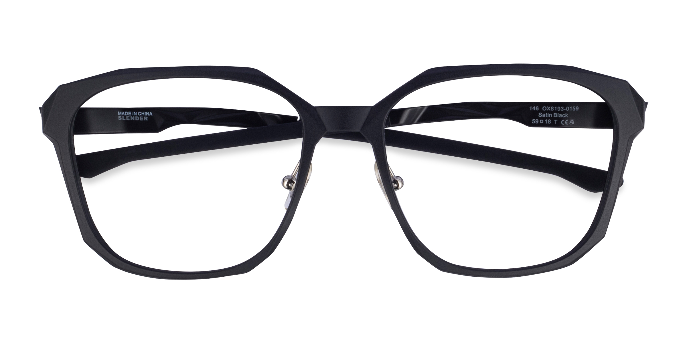 Satin Black Oakley Slender -  Plastic Eyeglasses