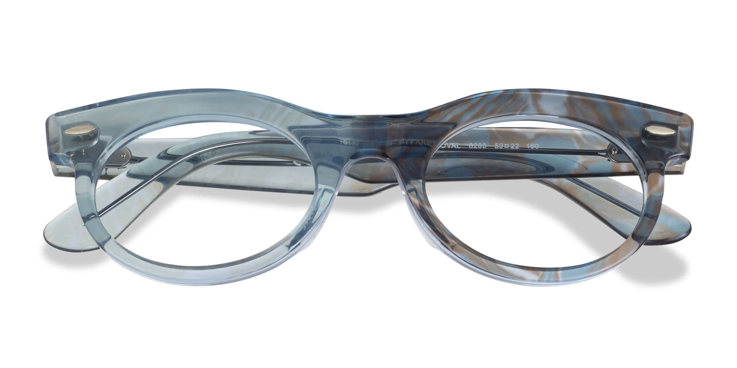 Photo Waves Azure Ray-Ban RB2242V Wayfarer Oval Change -  Plastique Lunettes de vue