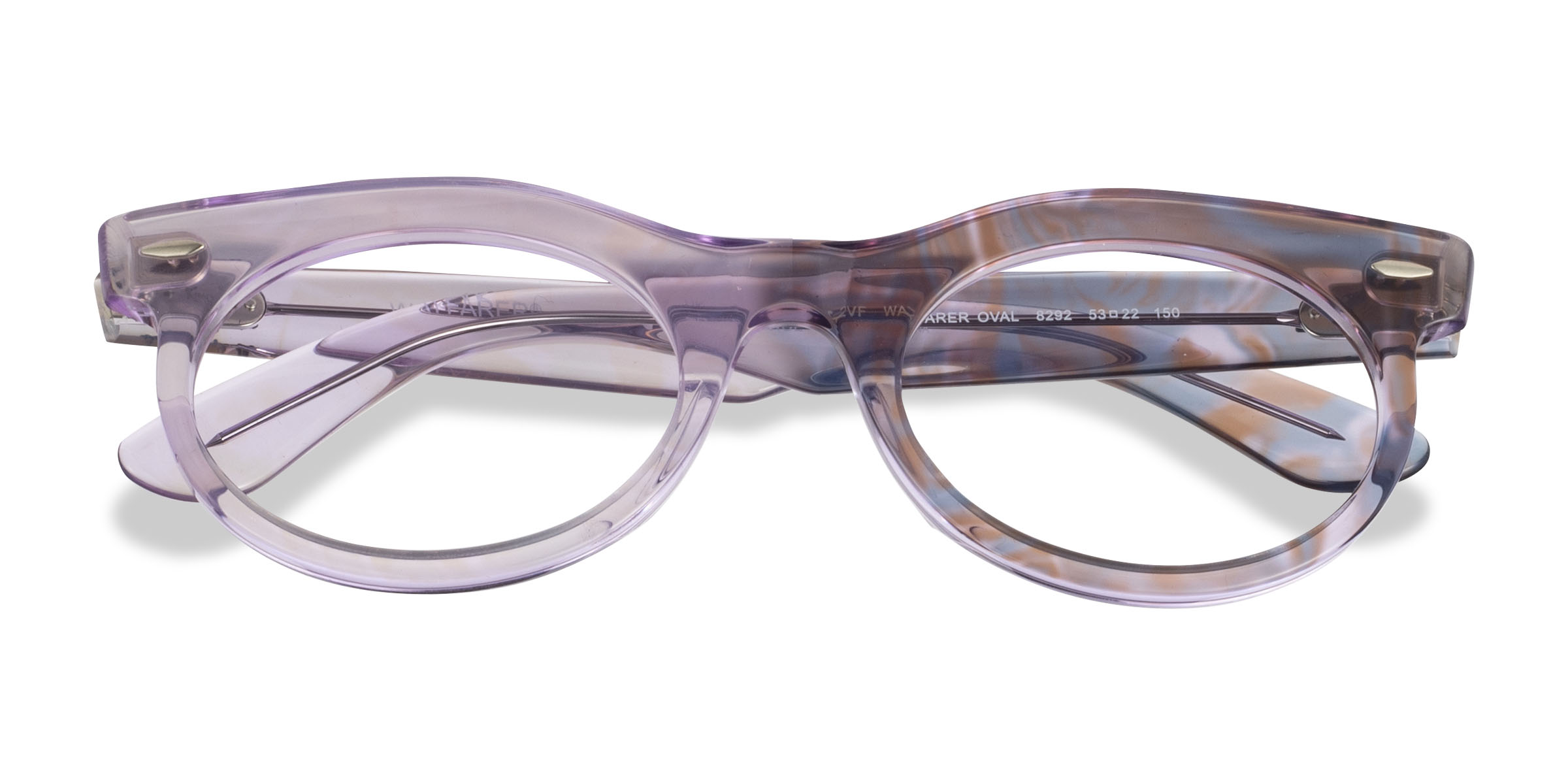 Photo Waves Purple Ray-Ban RB2242VF Wayfarer Oval Change -  Acétate Lunettes de vue