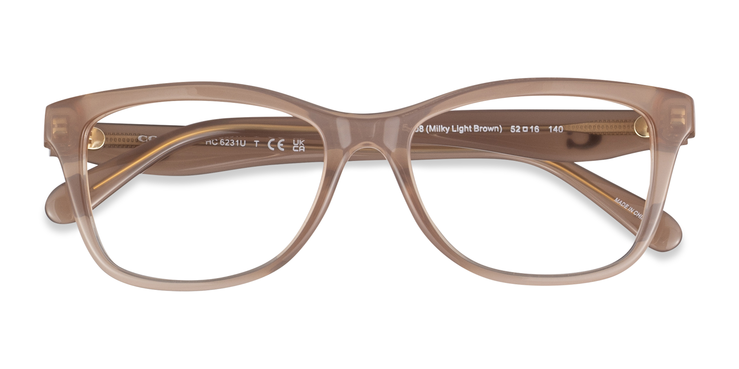 Milky Light Brown Coach HC6231U -  Acetate Eyeglasses