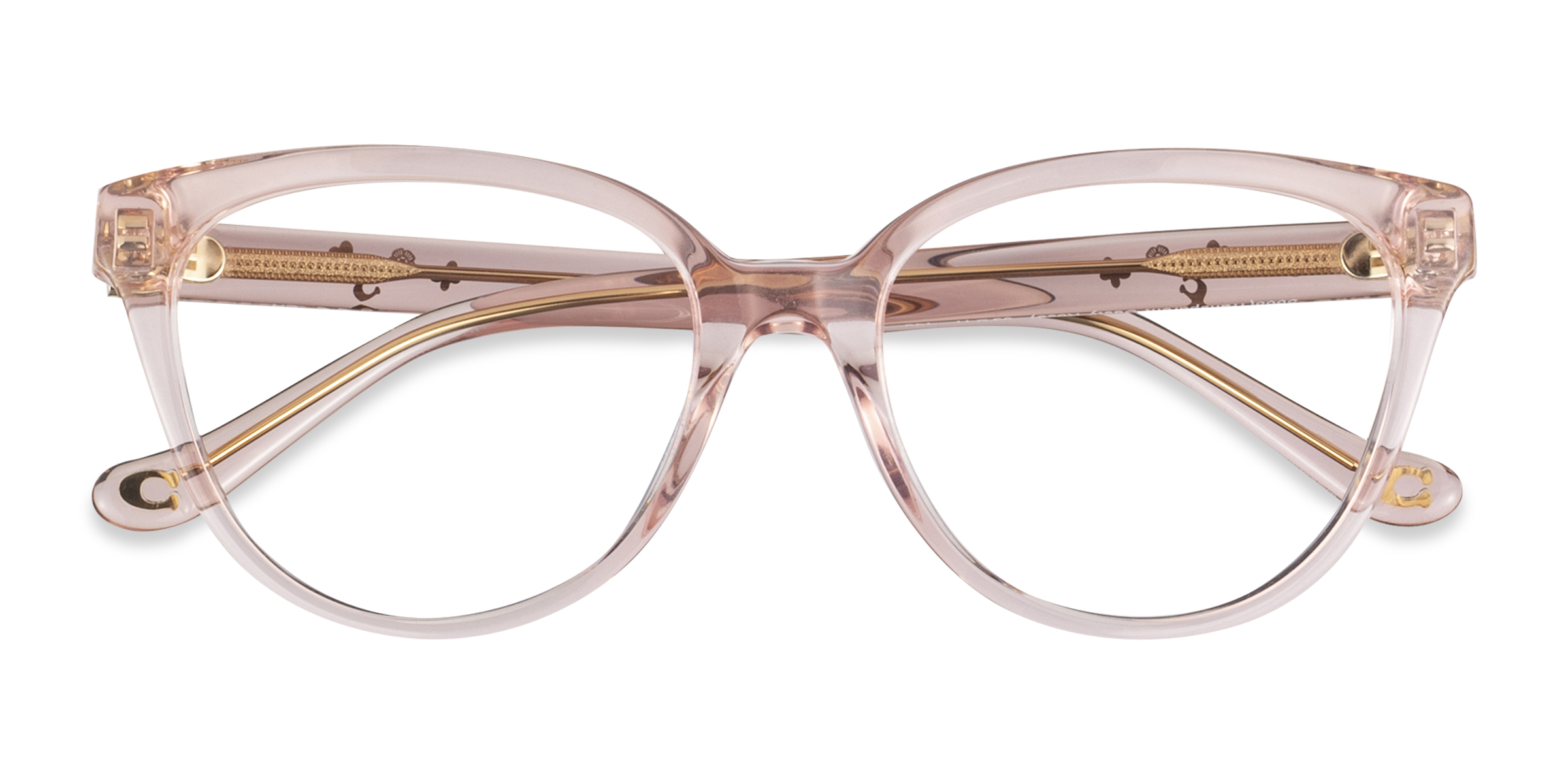 Transparent Dusty Rose Coach HC6234U -  Acetate Eyeglasses