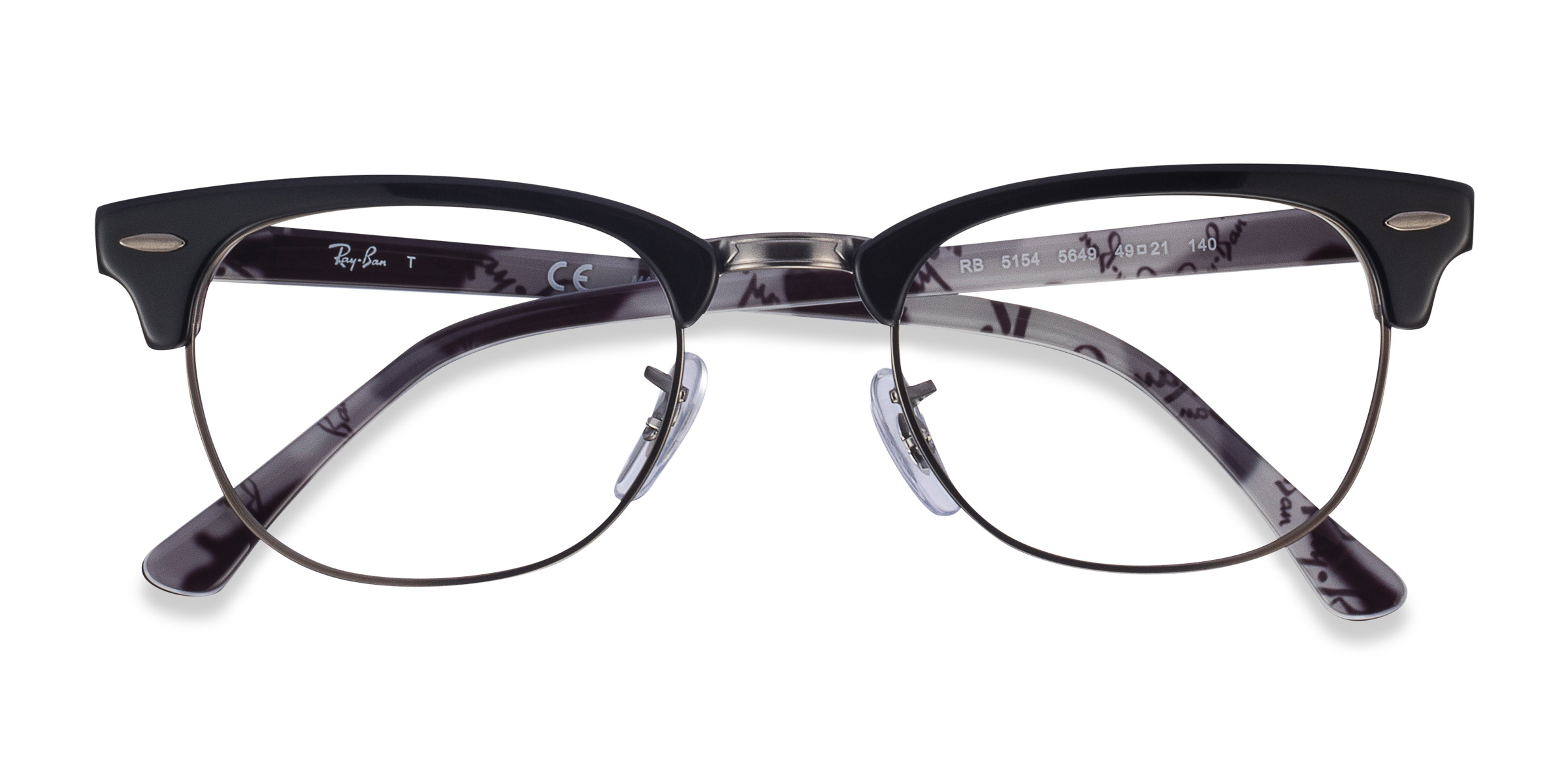 Black Multicolor Ray-Ban Clubmaster Change -  Acetate-metal Lunettes de vue