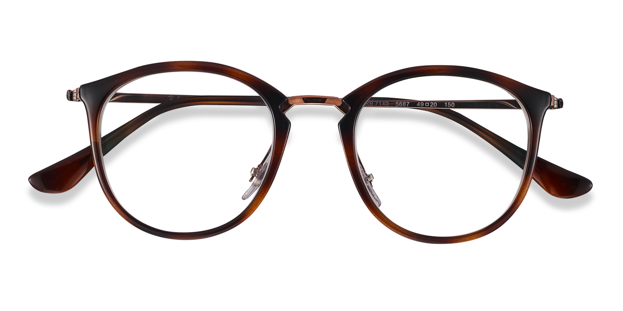 Tortoise Ray-Ban RB7140 -  Plastic-metal Eyeglasses
