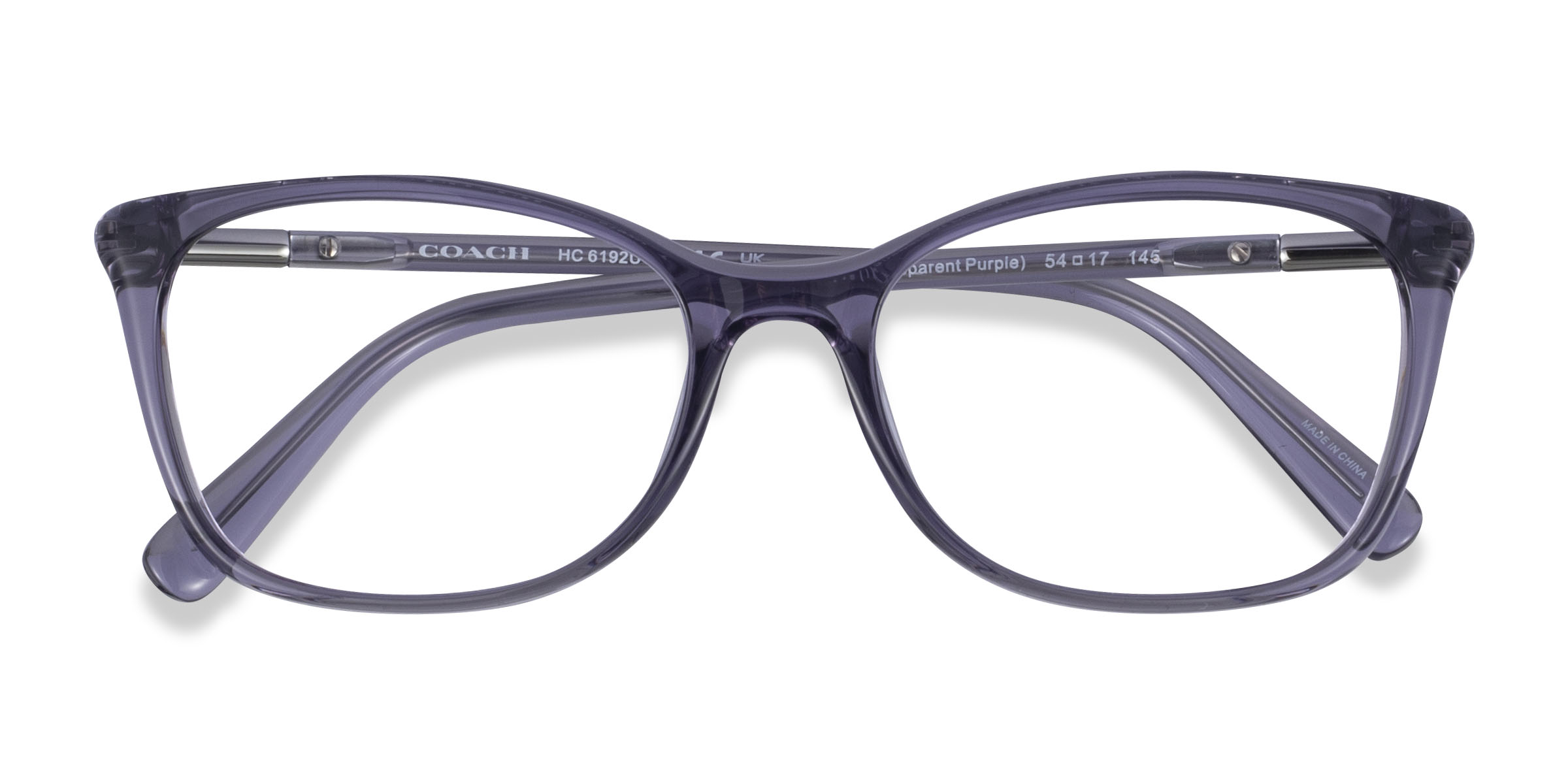 Transparent Purple Coach HC6192U -  Plastique Lunettes de vue