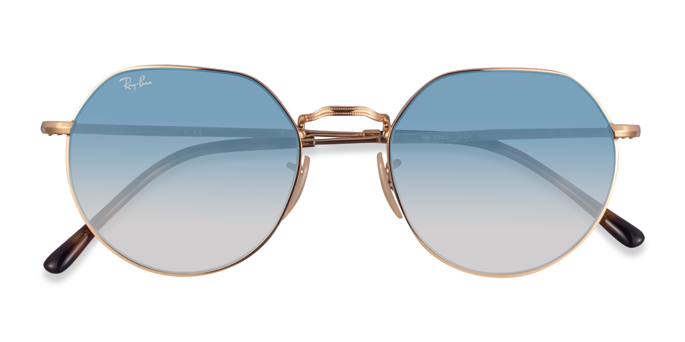 Doré Ray-Ban RB3565 Jack -  Métal Lunettes de soleil