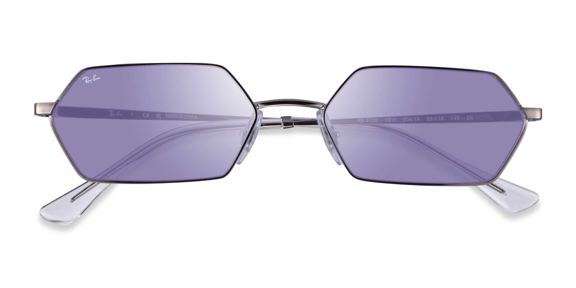 Gunmetal Ray-Ban RB3728 Yevi -  Metal Sunglasses