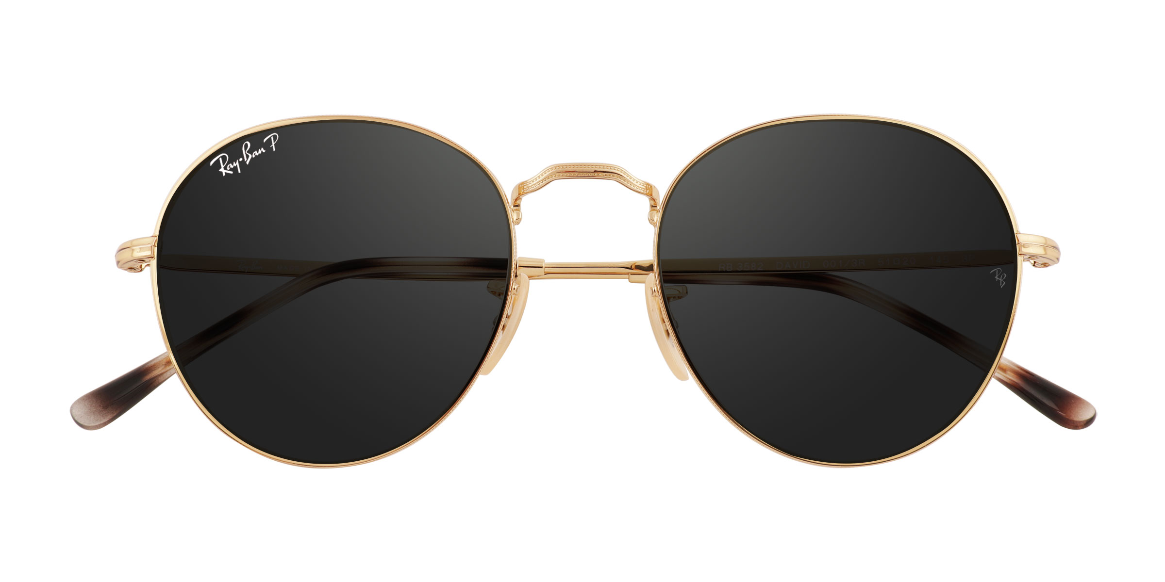 Doré Ray-Ban RB3582 David -  Métal Lunettes de soleil