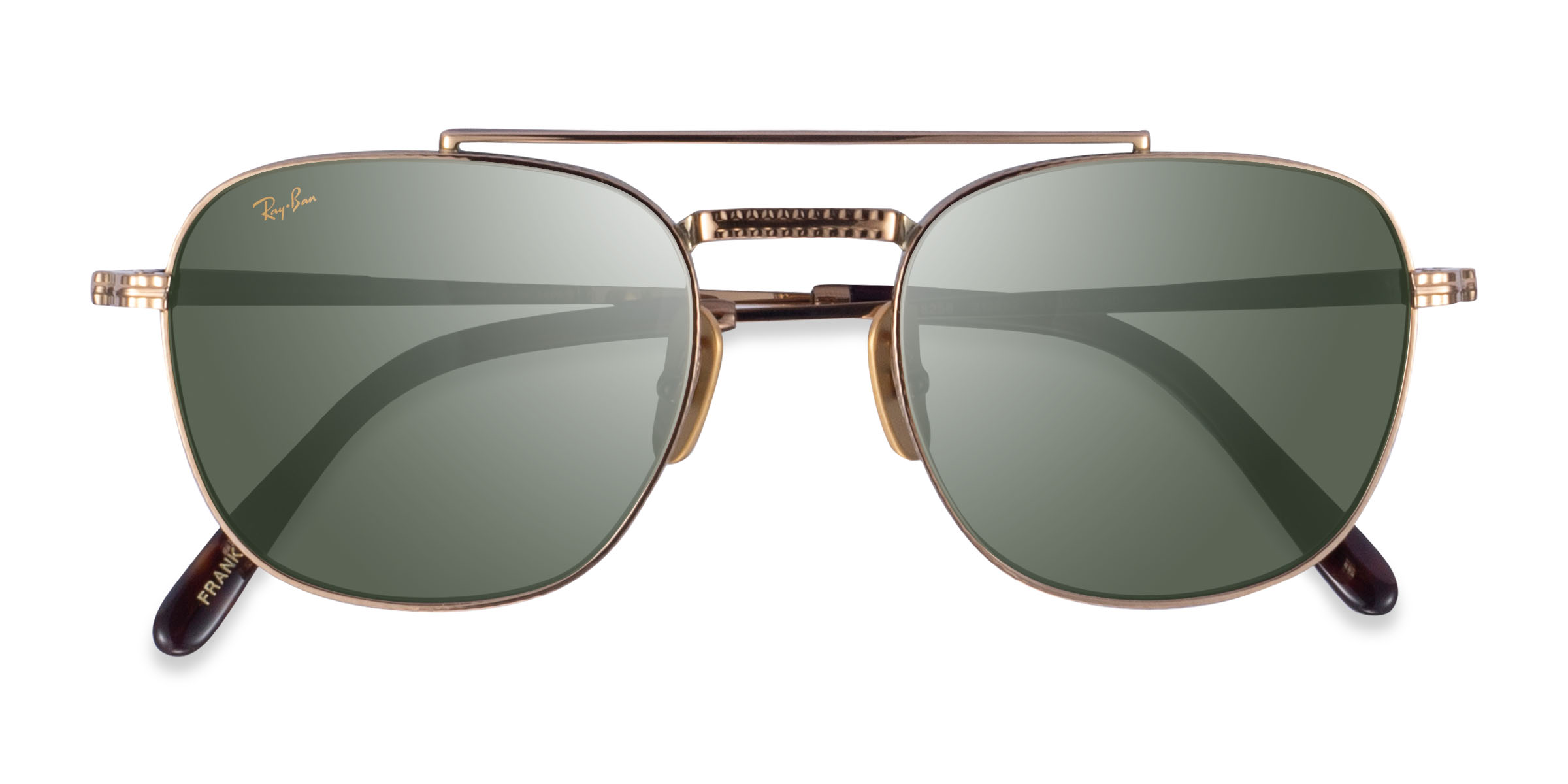 Shiny Gold Ray-Ban RB8258 Frank Ii -  Titanium Sunglasses