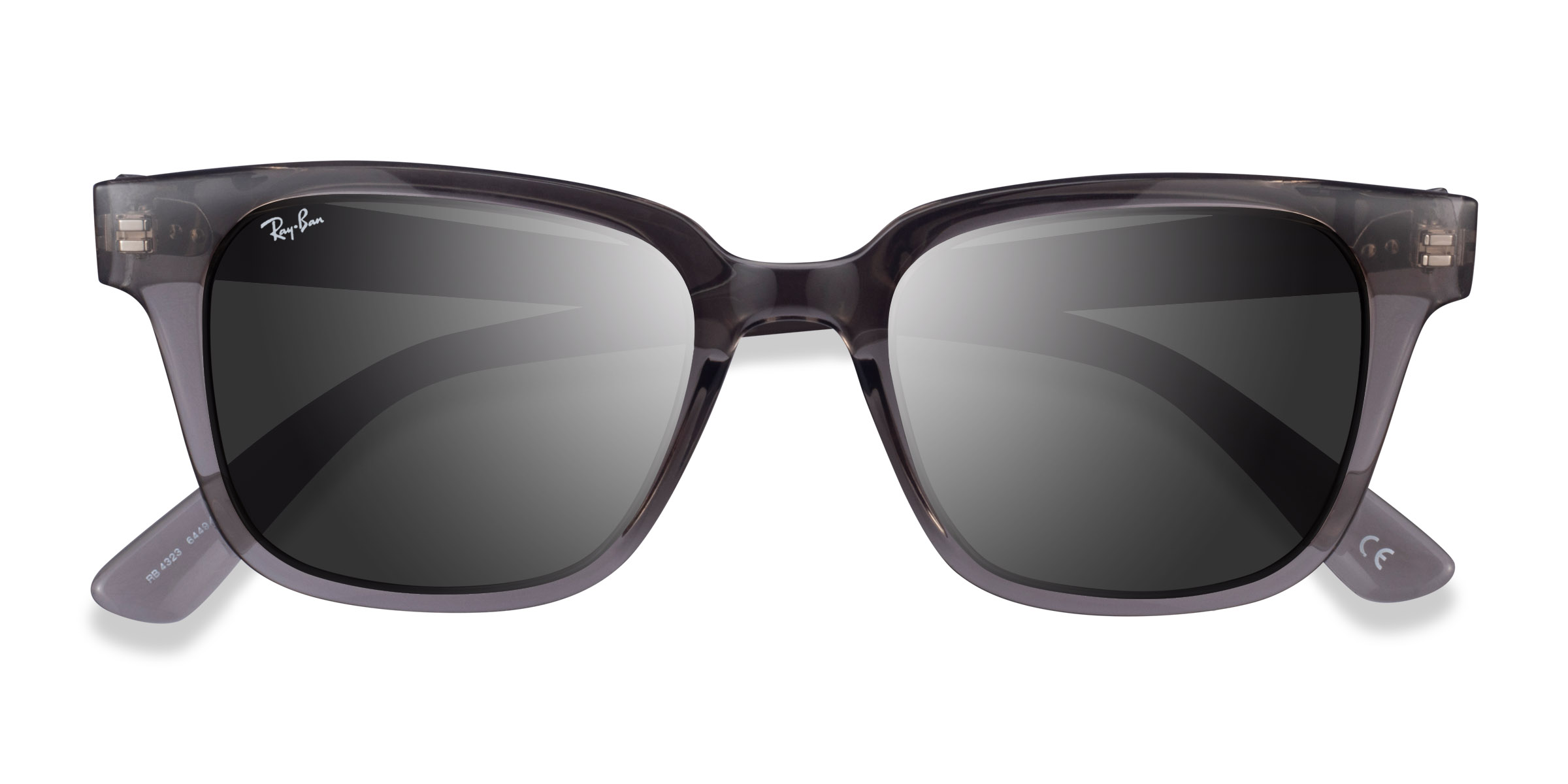 Transparent Gray Ray-Ban RB4323 -  Plastique Lunettes de soleil