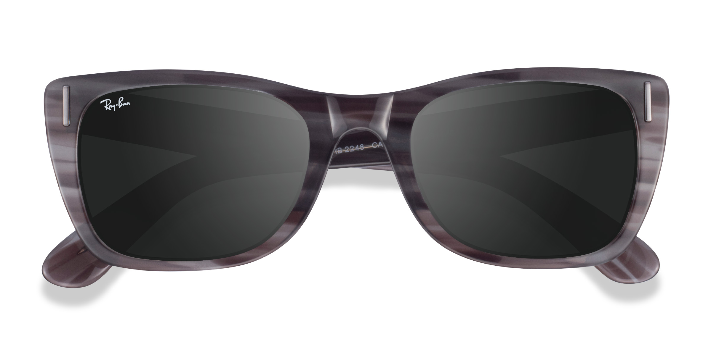 Striped Gray Ray-Ban Caribbean -  Acetate Sunglasses