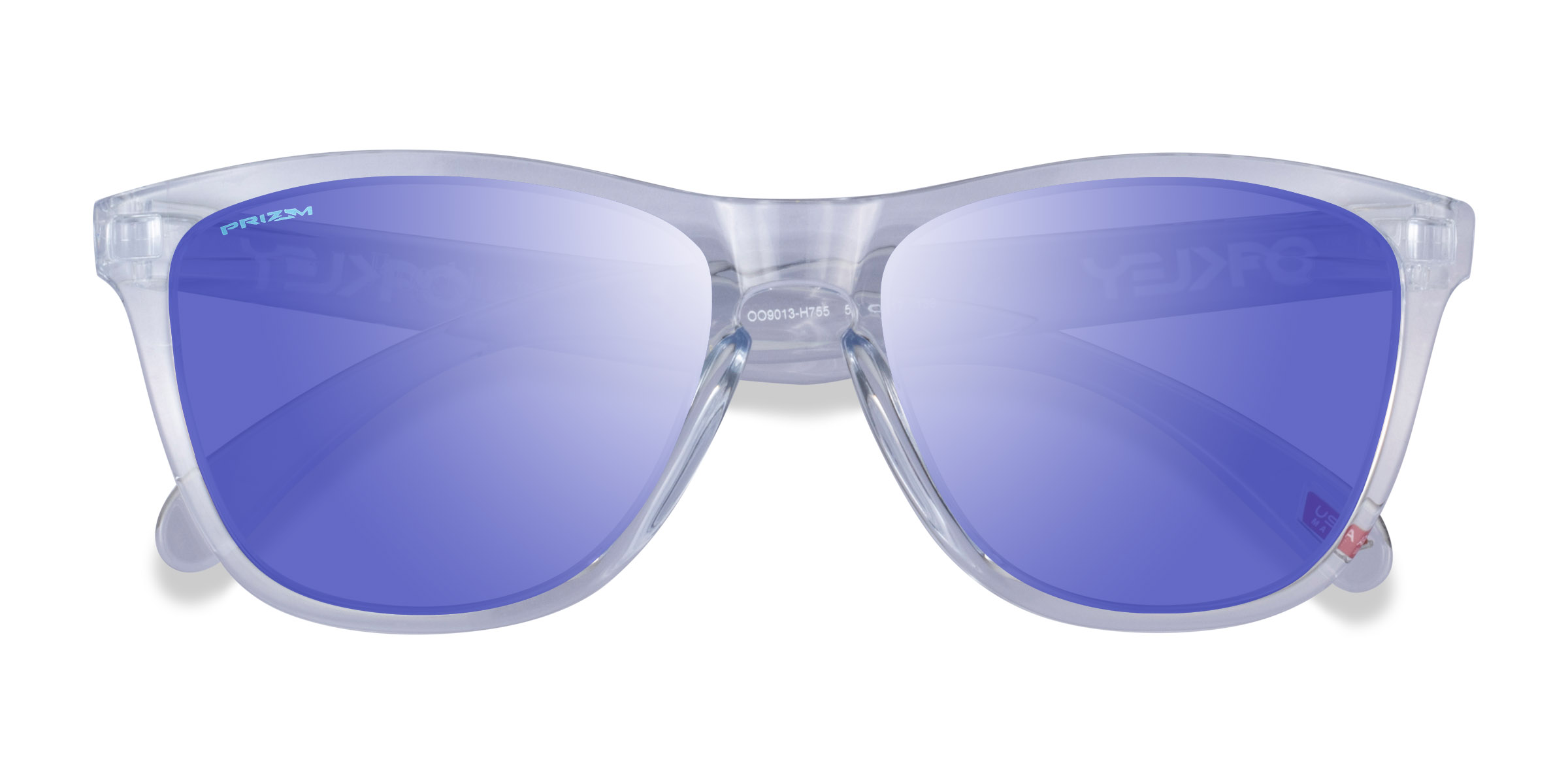Polished Clear Oakley Frogskins -  Plastique Lunettes de soleil