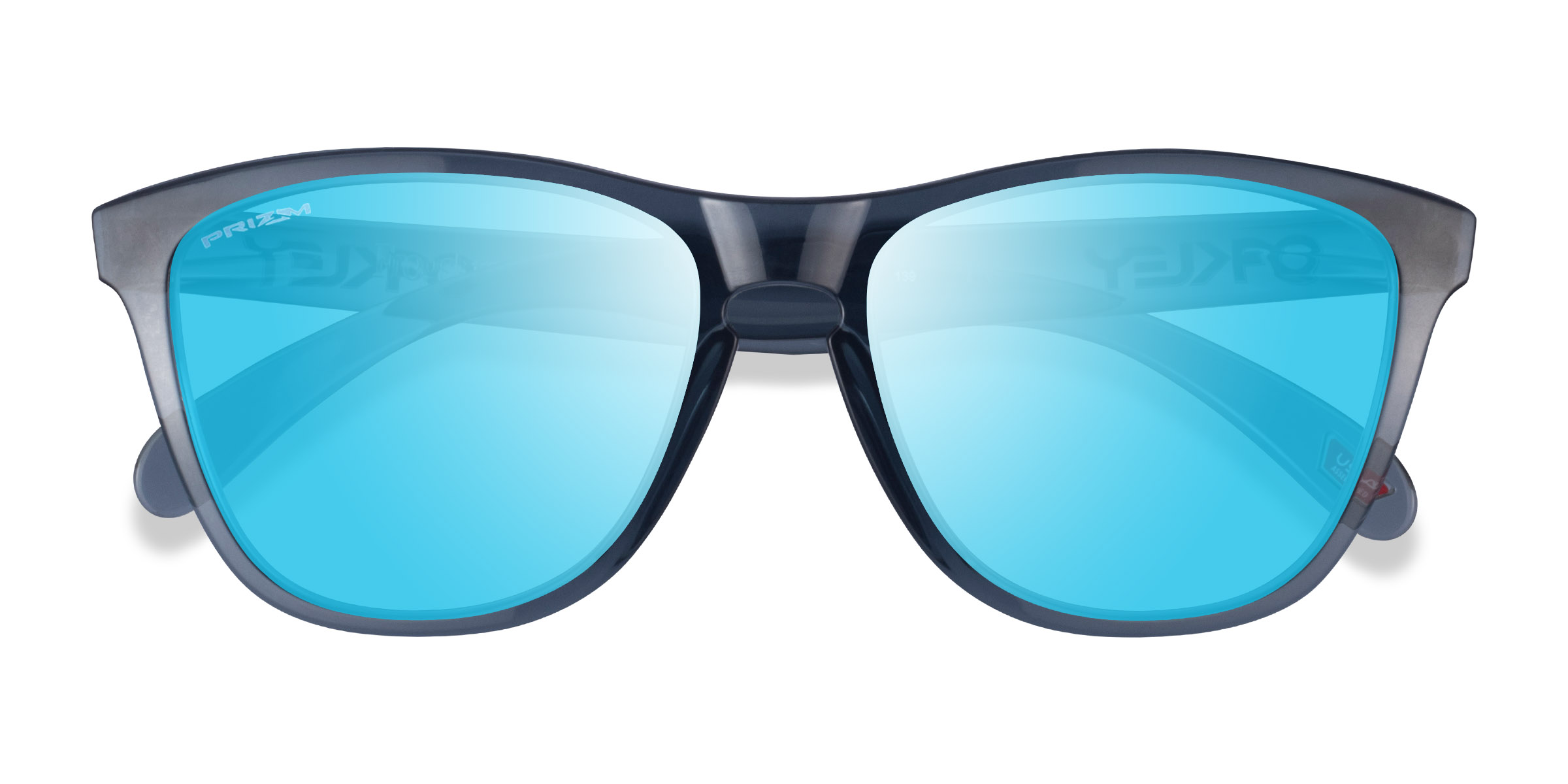 Crystal Black Oakley Frogskins - Plastique Lunettes de soleil