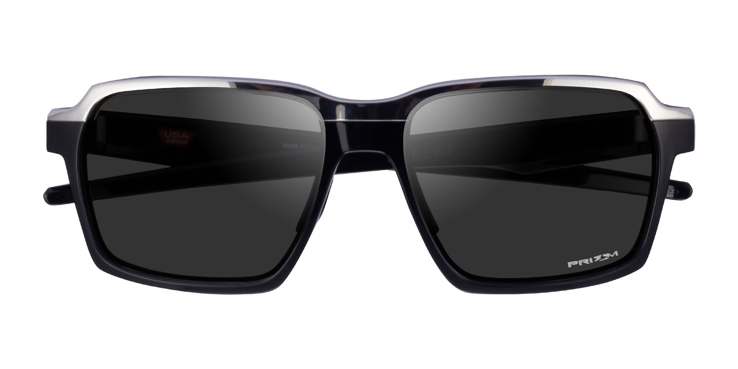 Polished Black Oakley Parlay -  Plastique Lunettes de soleil