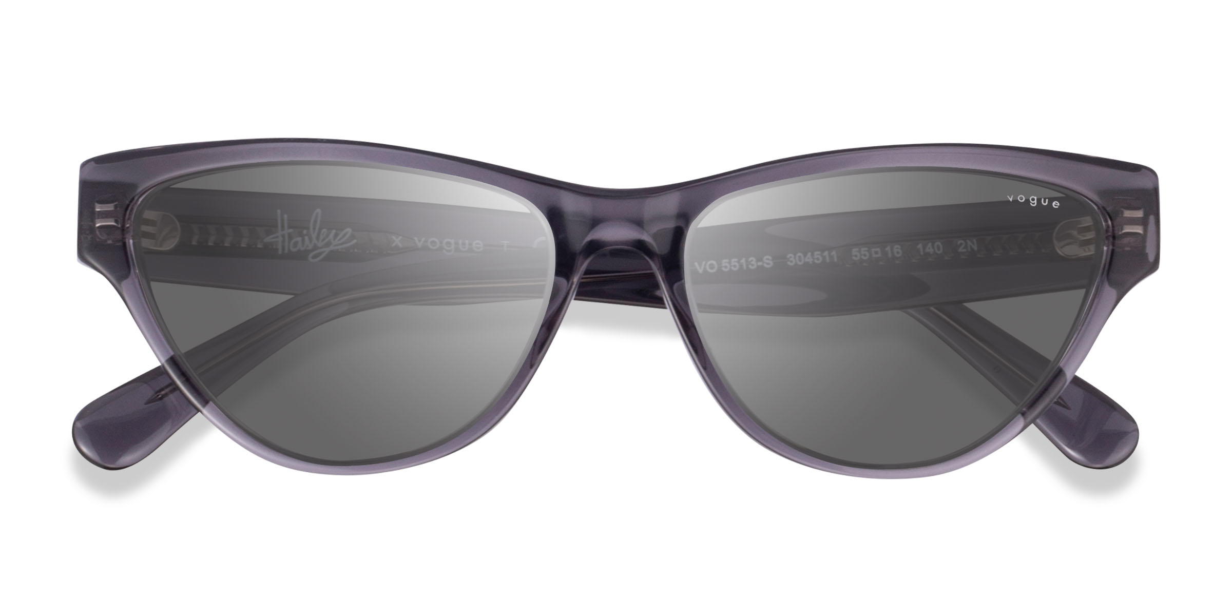 Transparent Dark Gray Vogue Eyewear VO5513S -  Acétate Lunettes de soleil
