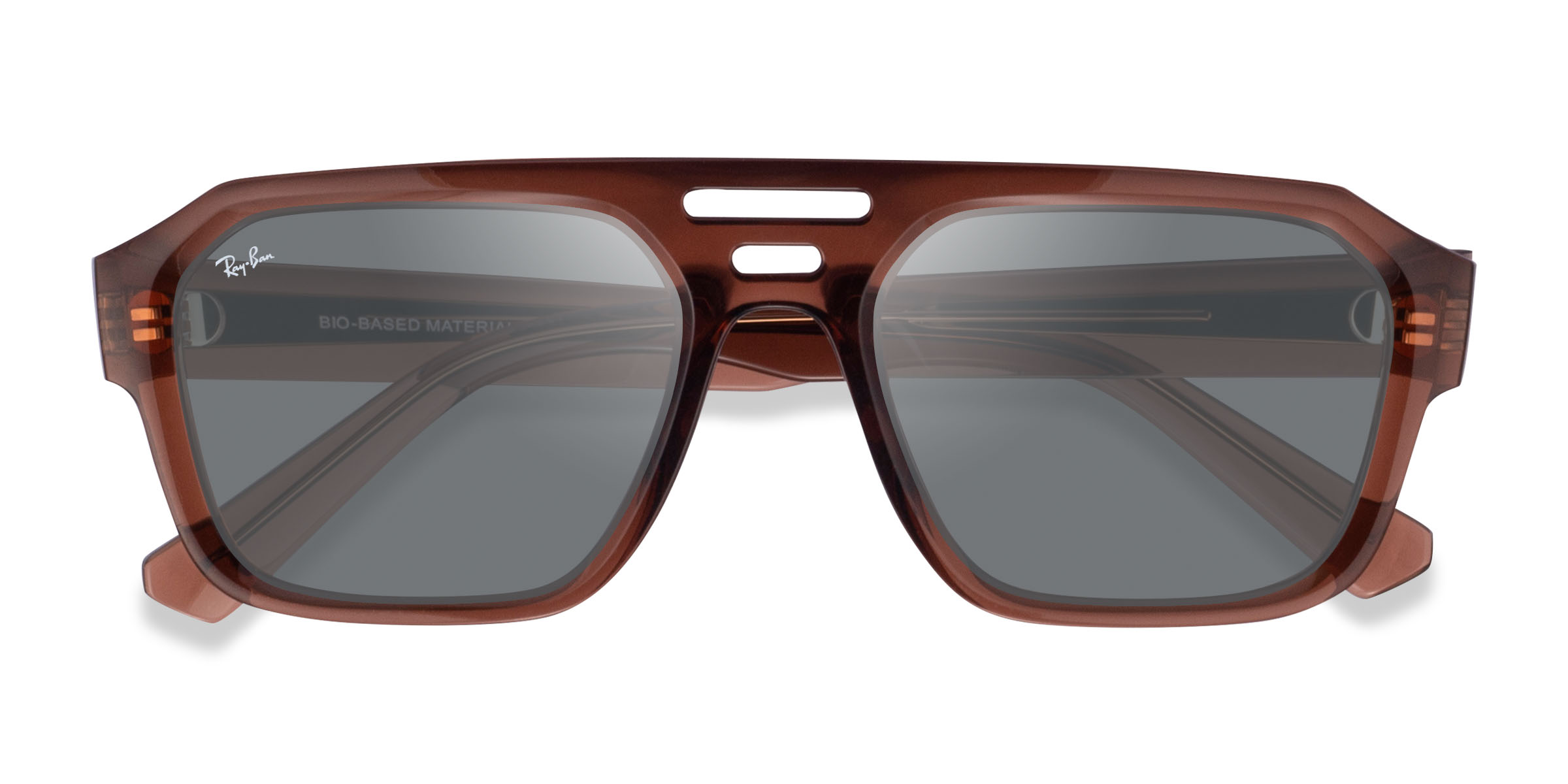 Transparent Brown Ray-Ban RB4397 Corrigan -  Eco-friendly Lunettes de soleil