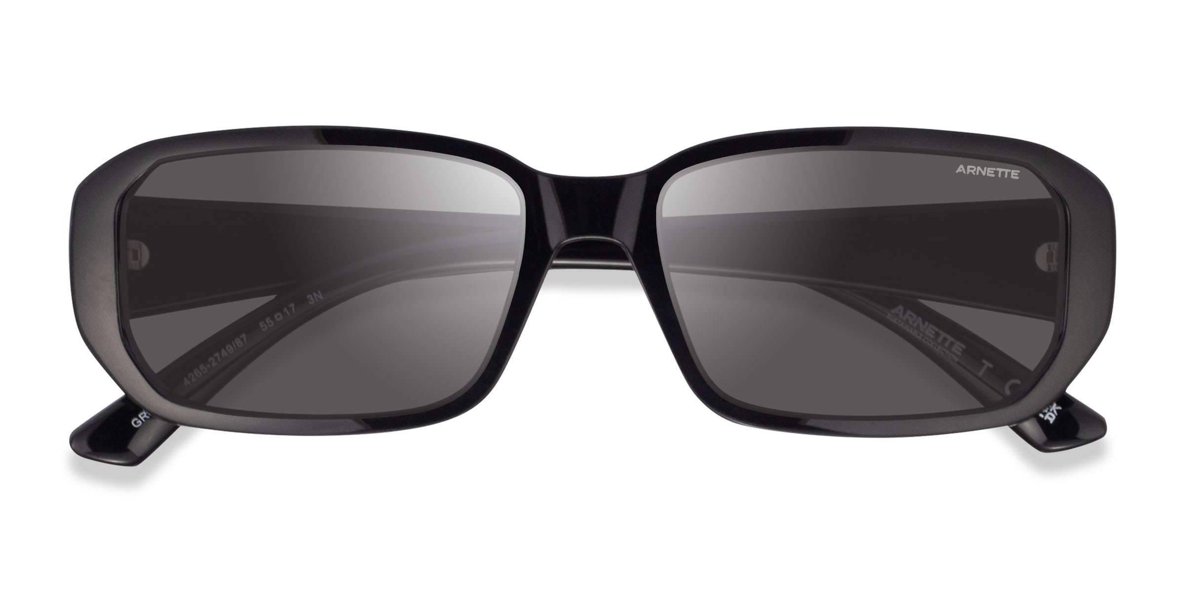 Shiny Black ARNETTE Gringo -  Plastique Lunettes de soleil