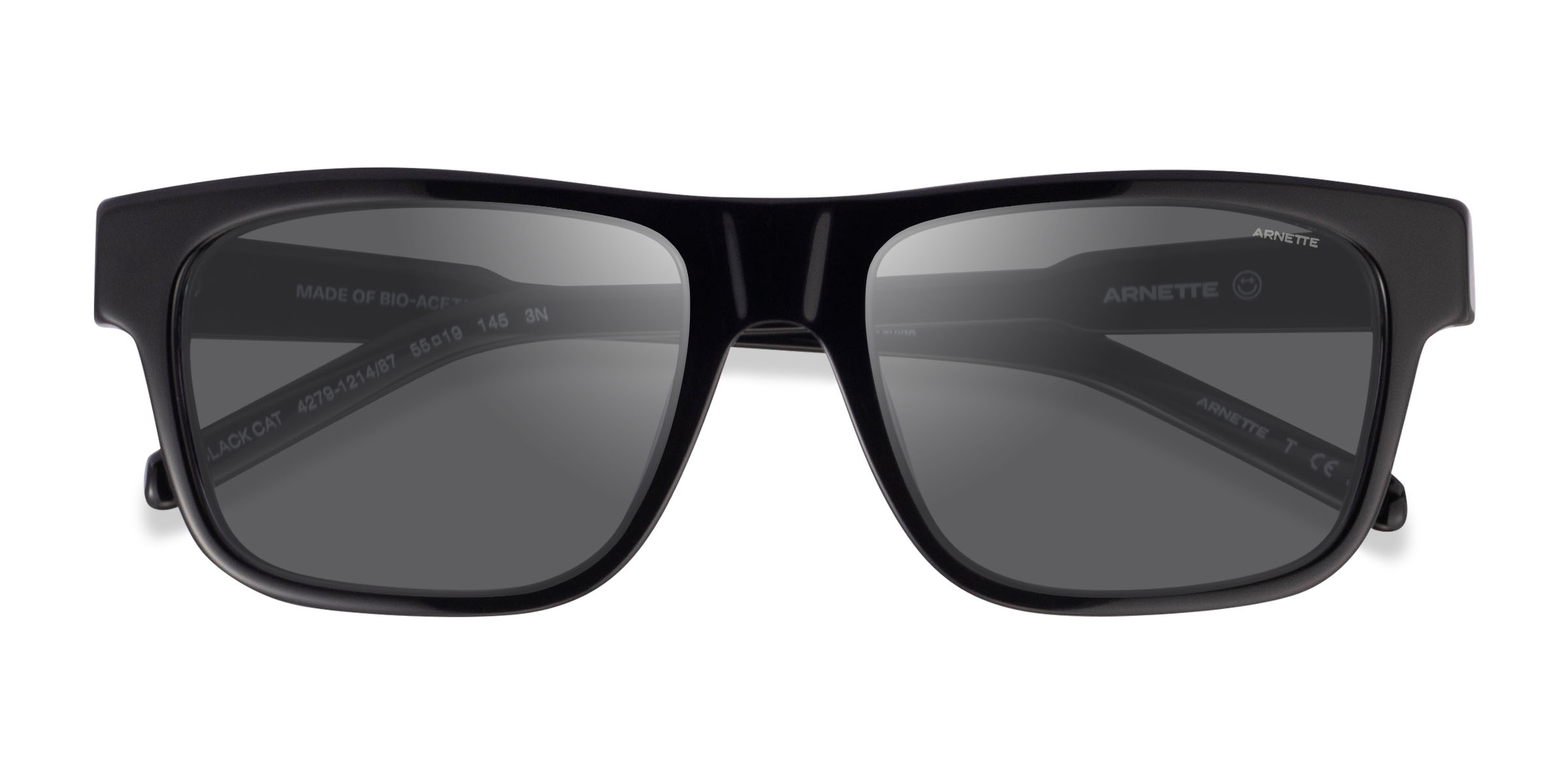Noir ARNETTE Black Cat -  Acétate Lunettes de soleil