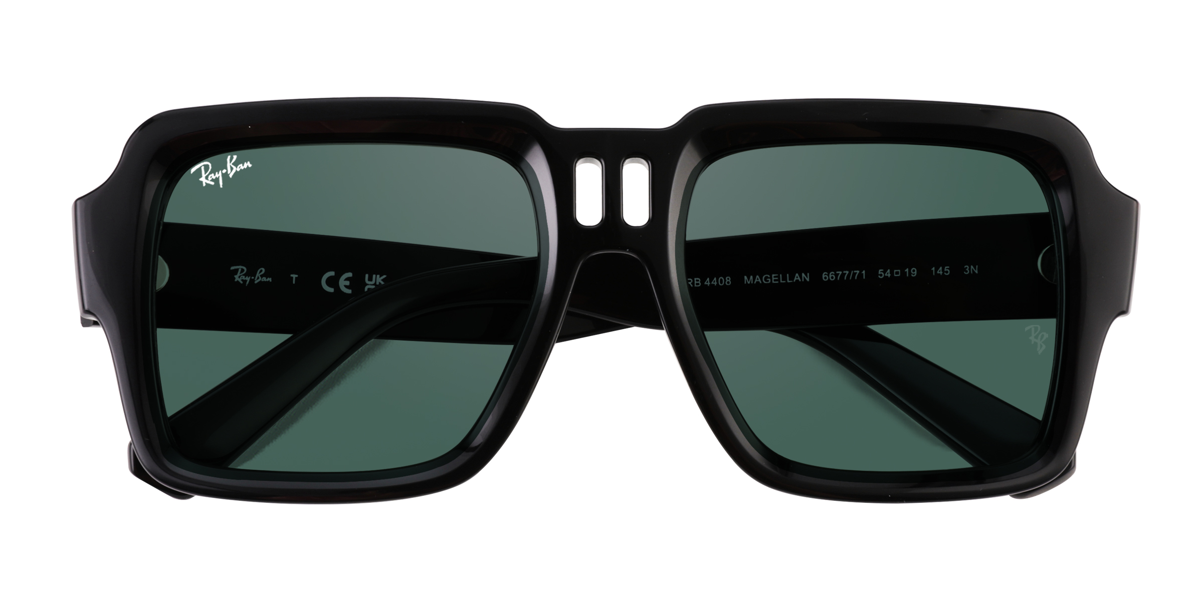 Noir Ray-Ban RB4408 Magellan -  Plastique Lunettes de soleil