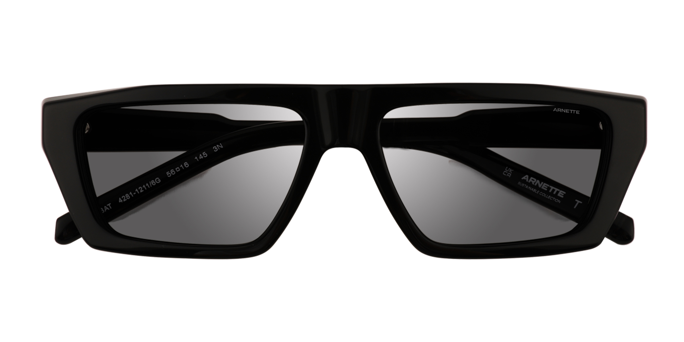 Noir ARNETTE Woobat -  Acétate Lunettes de soleil