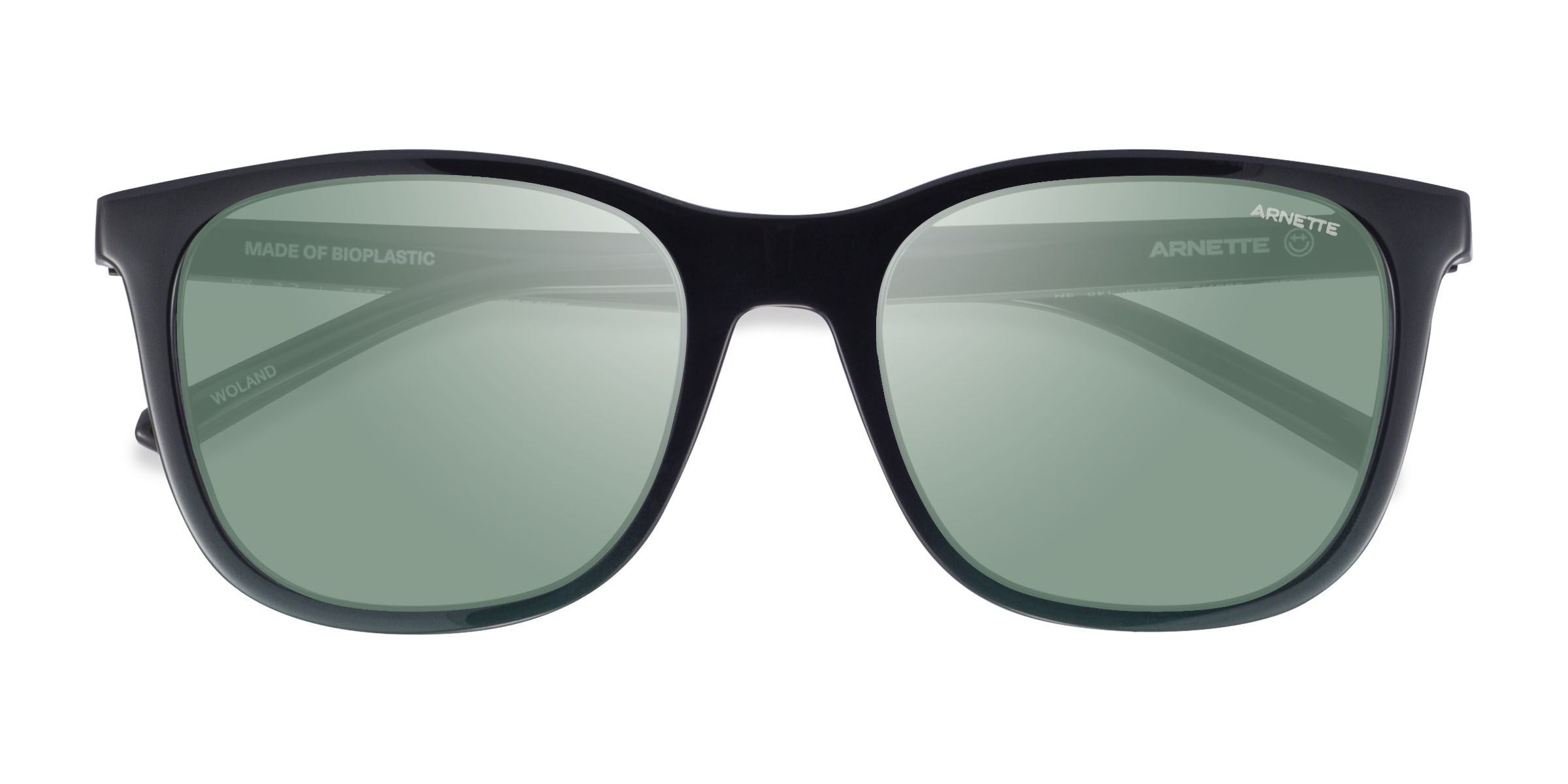 Black Clear Green ARNETTE Woland -  Plastique Lunettes de soleil