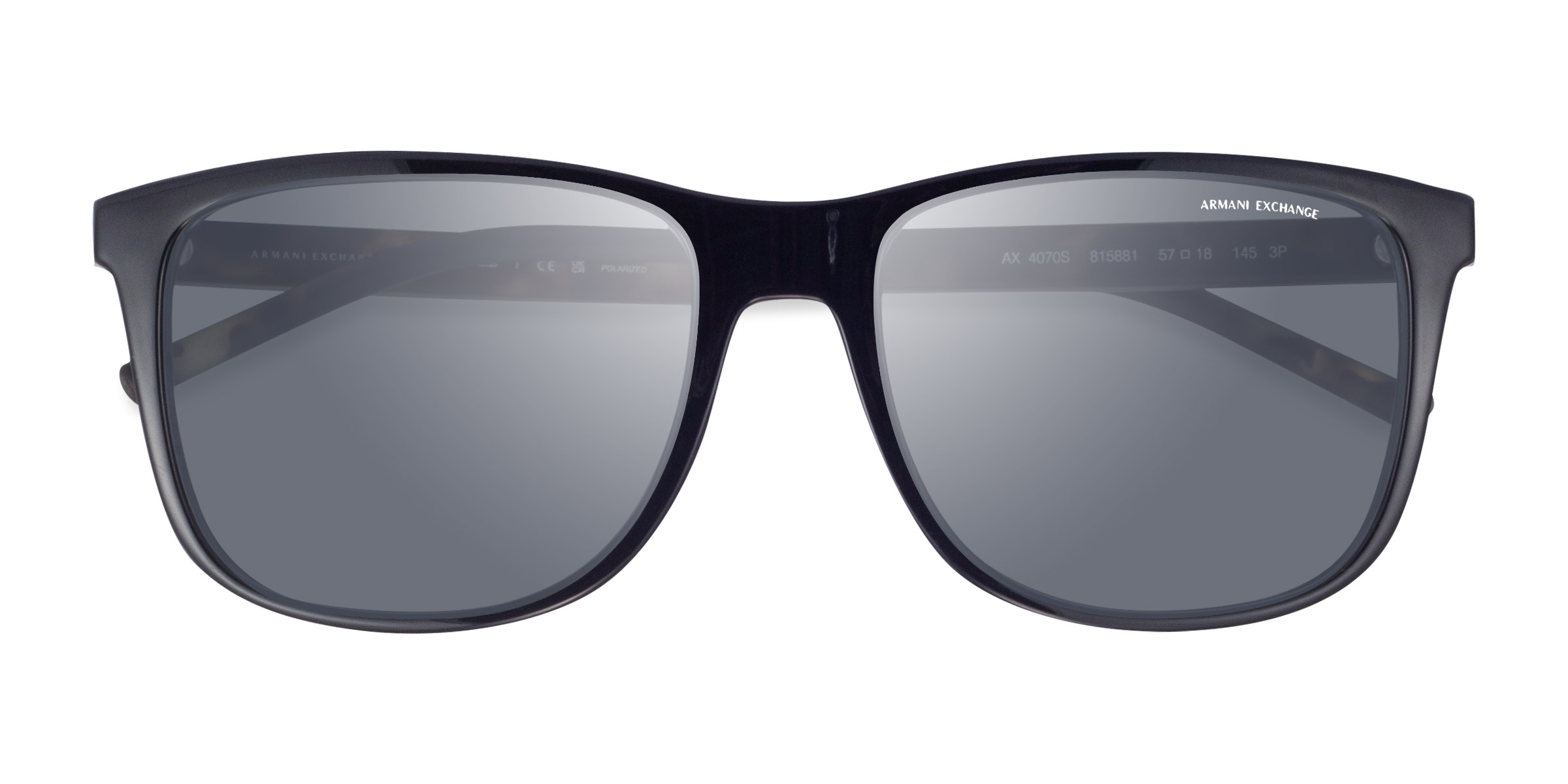 Shiny Black Armani Exchange AX4070S -  Plastique Lunettes de soleil