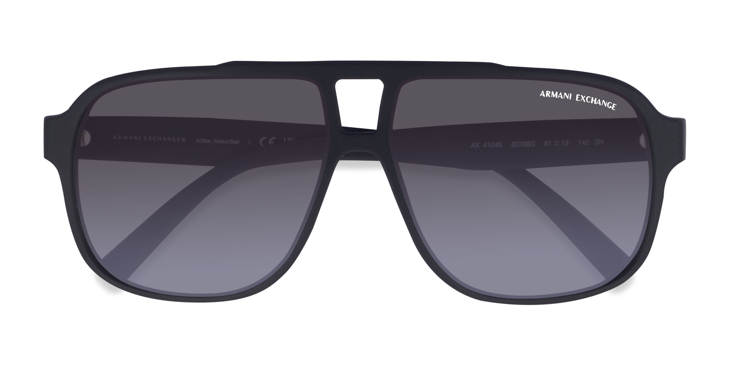 Matte Black Armani Exchange AX4104S -  Plastic Sunglasses