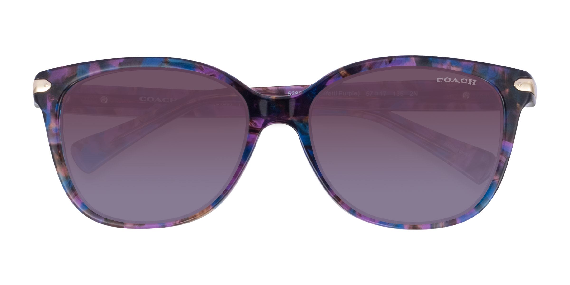 Purple Tortoise Coach HC8132 L109 - Acétate Lunettes de soleil