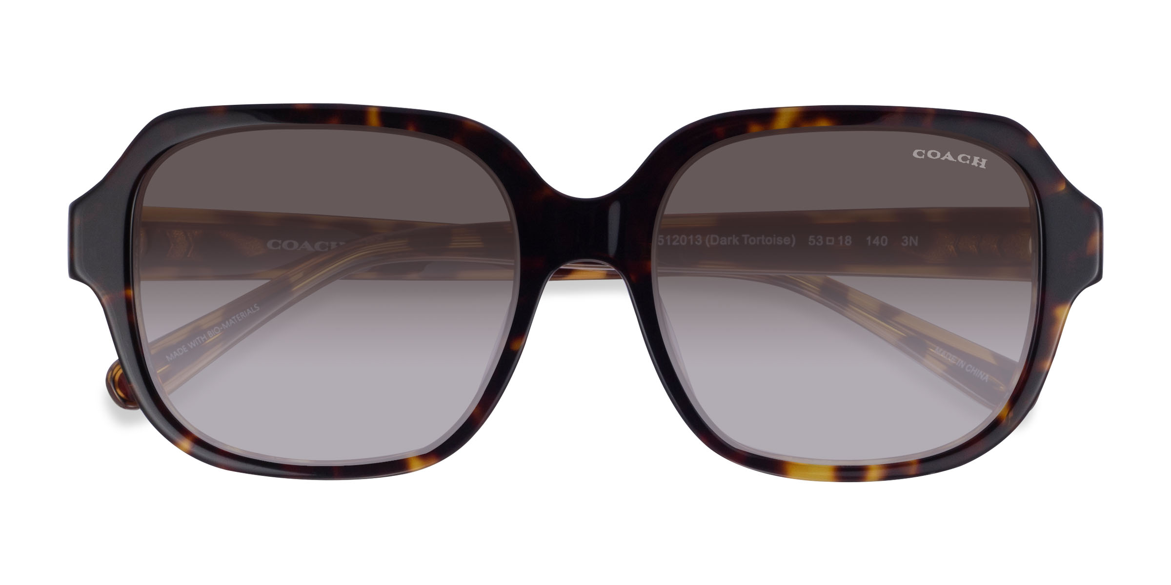 Écaille Noire Coach HC8335U C7989 -  Acétate Lunettes de soleil